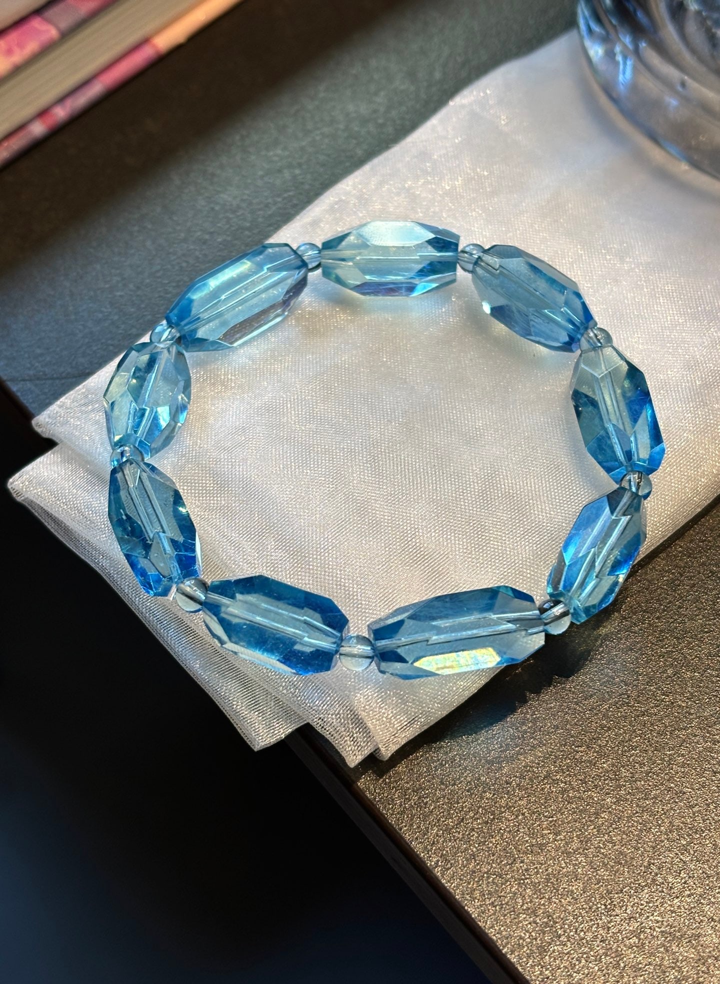 Beautiful Aquamarine Beads Bracelet (1 of 6)