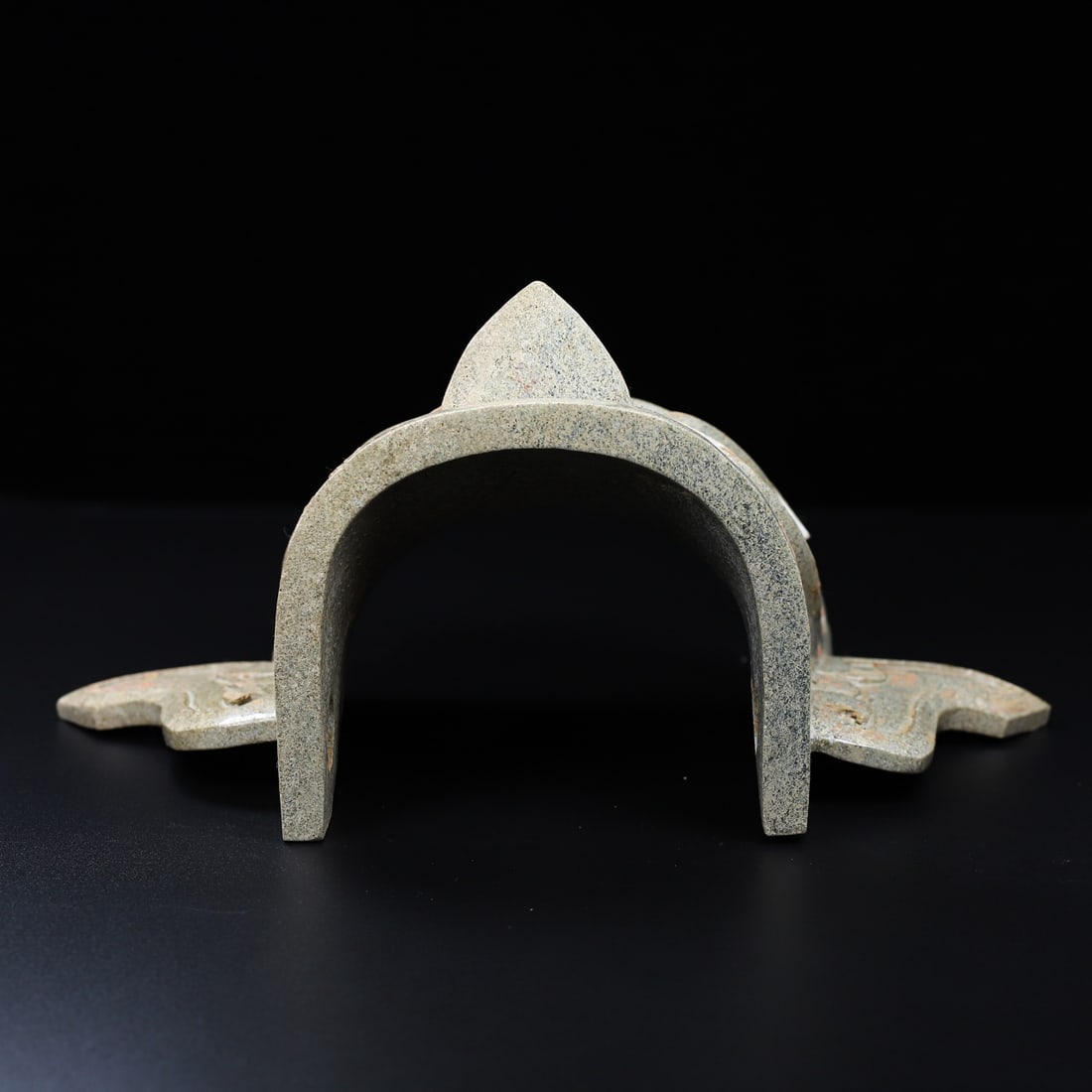 Vintage Chinese Hetian Jade Carved Figure Mask Statue - 9