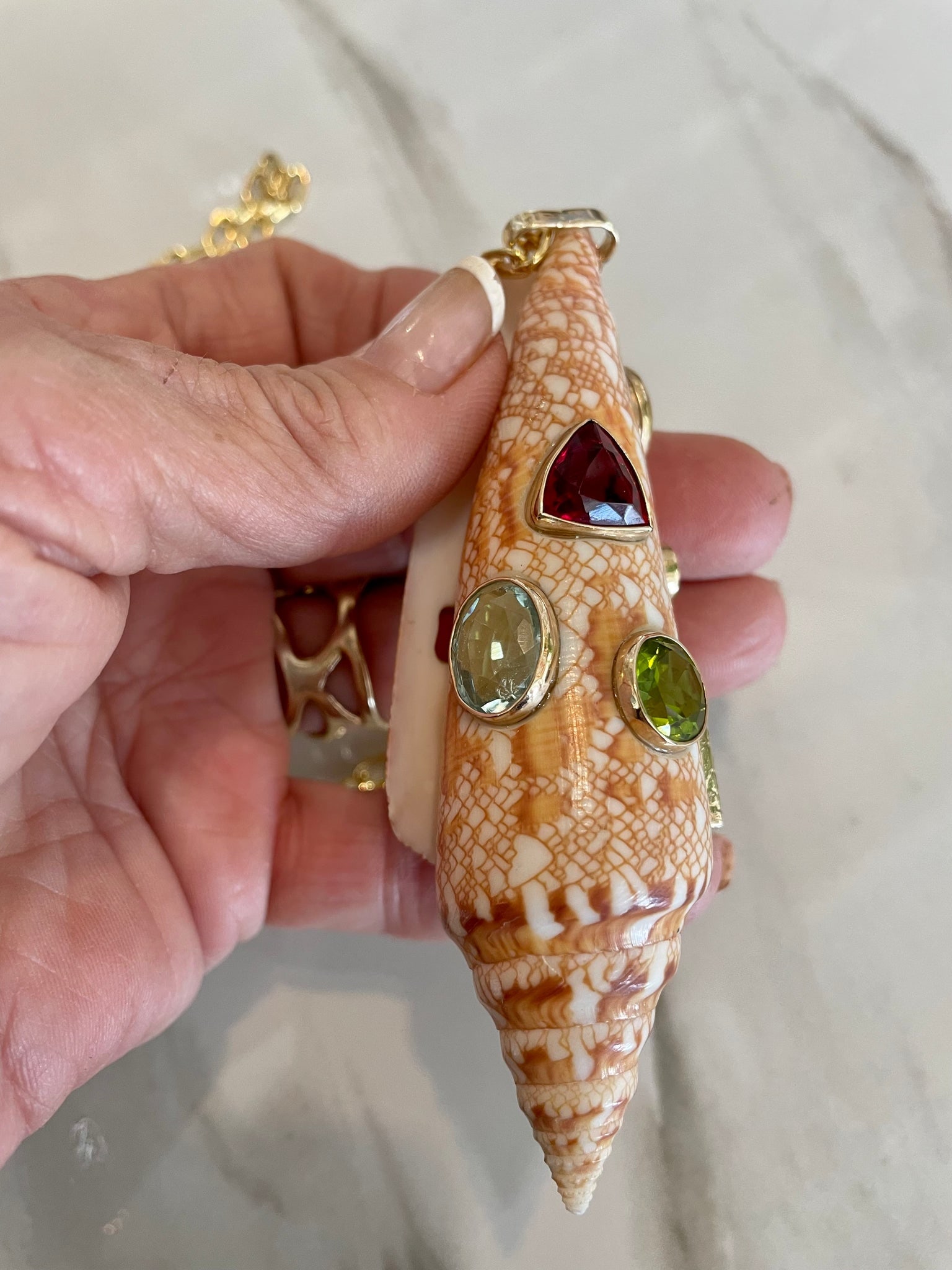 Super Specimen 14-K Gold Conus Pendant - 2