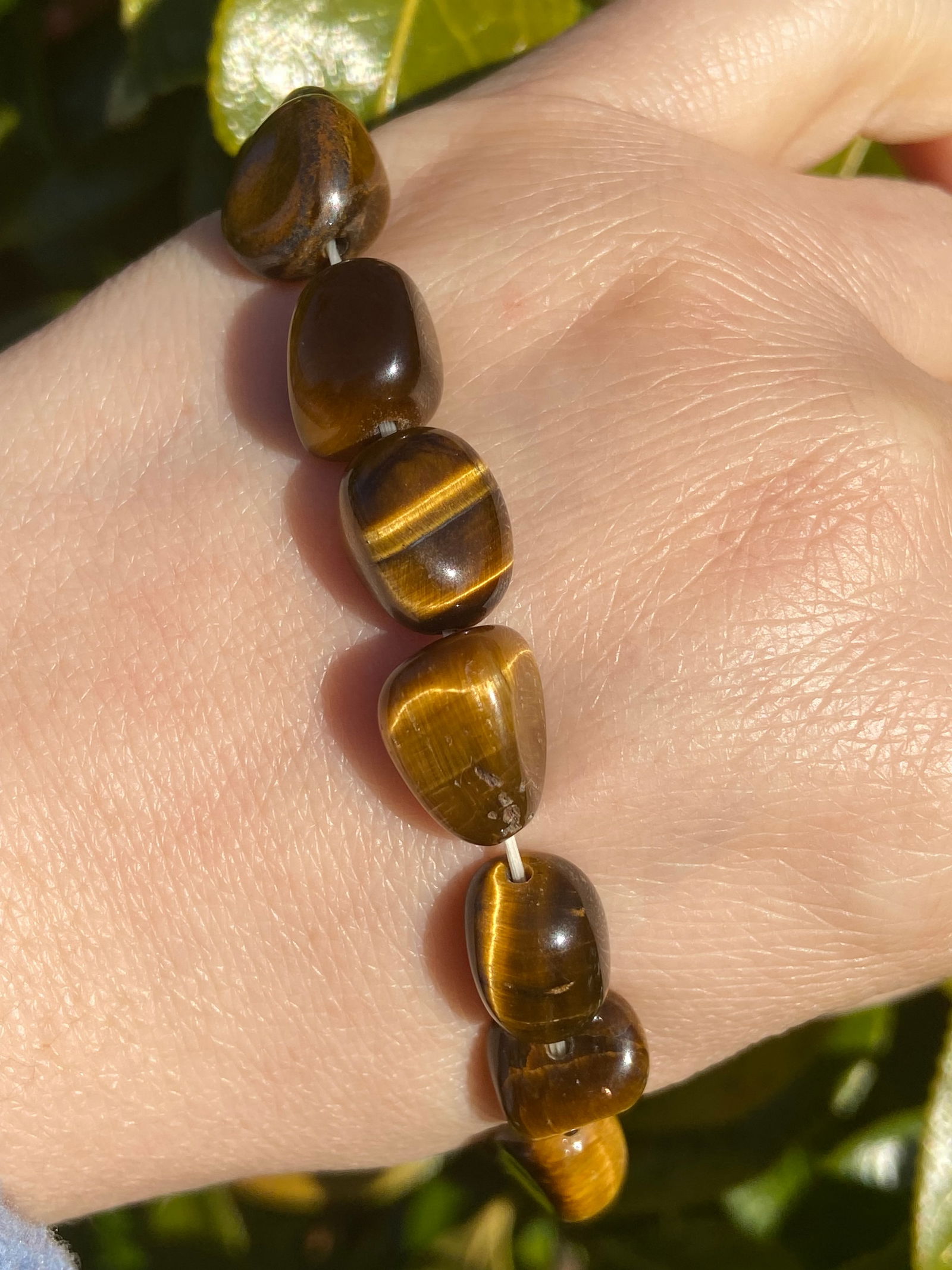Vintage Natural Tiger’s Eye Beaded Bracelet - 5