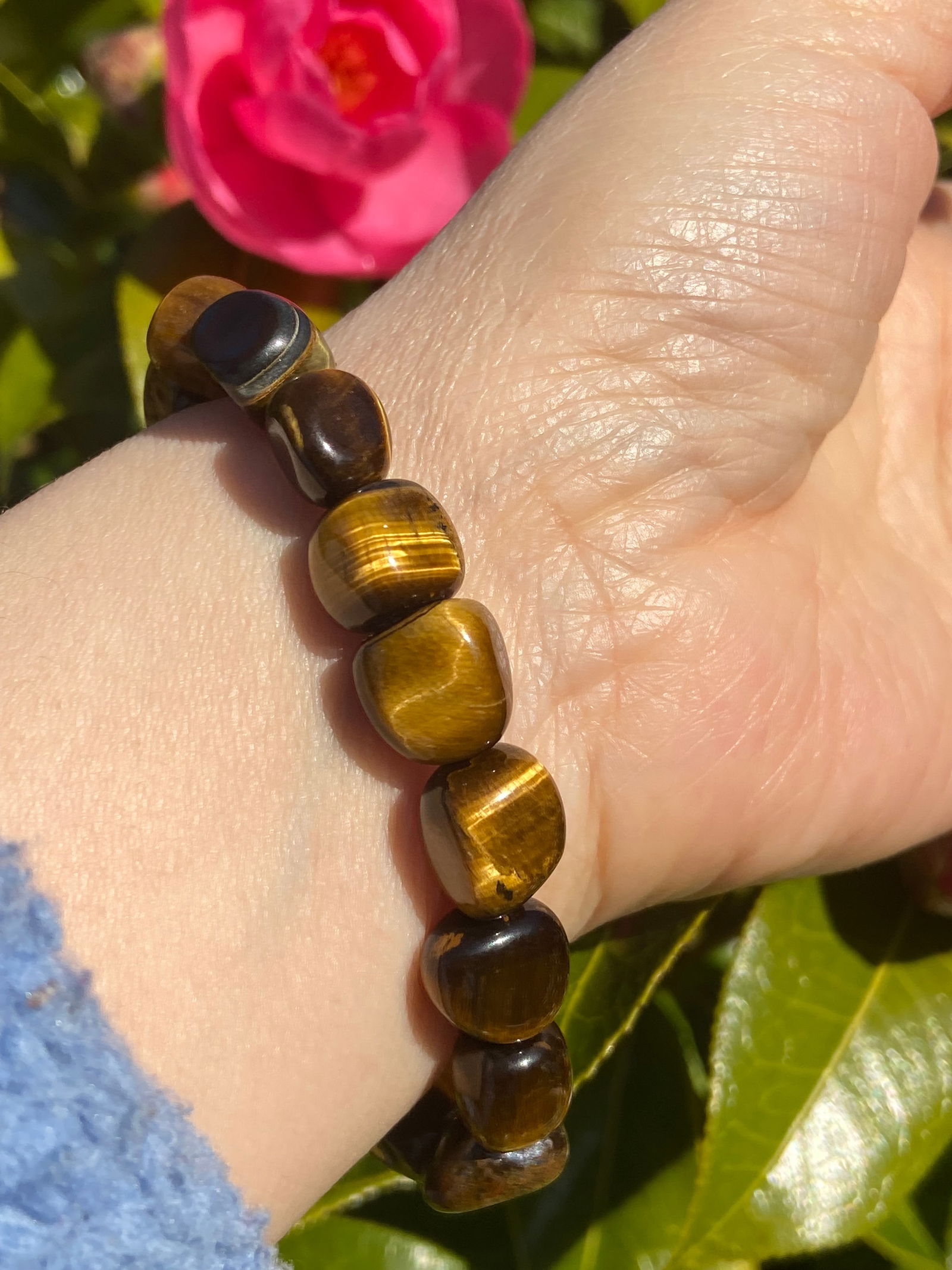 Vintage Natural Tiger’s Eye Beaded Bracelet - 7
