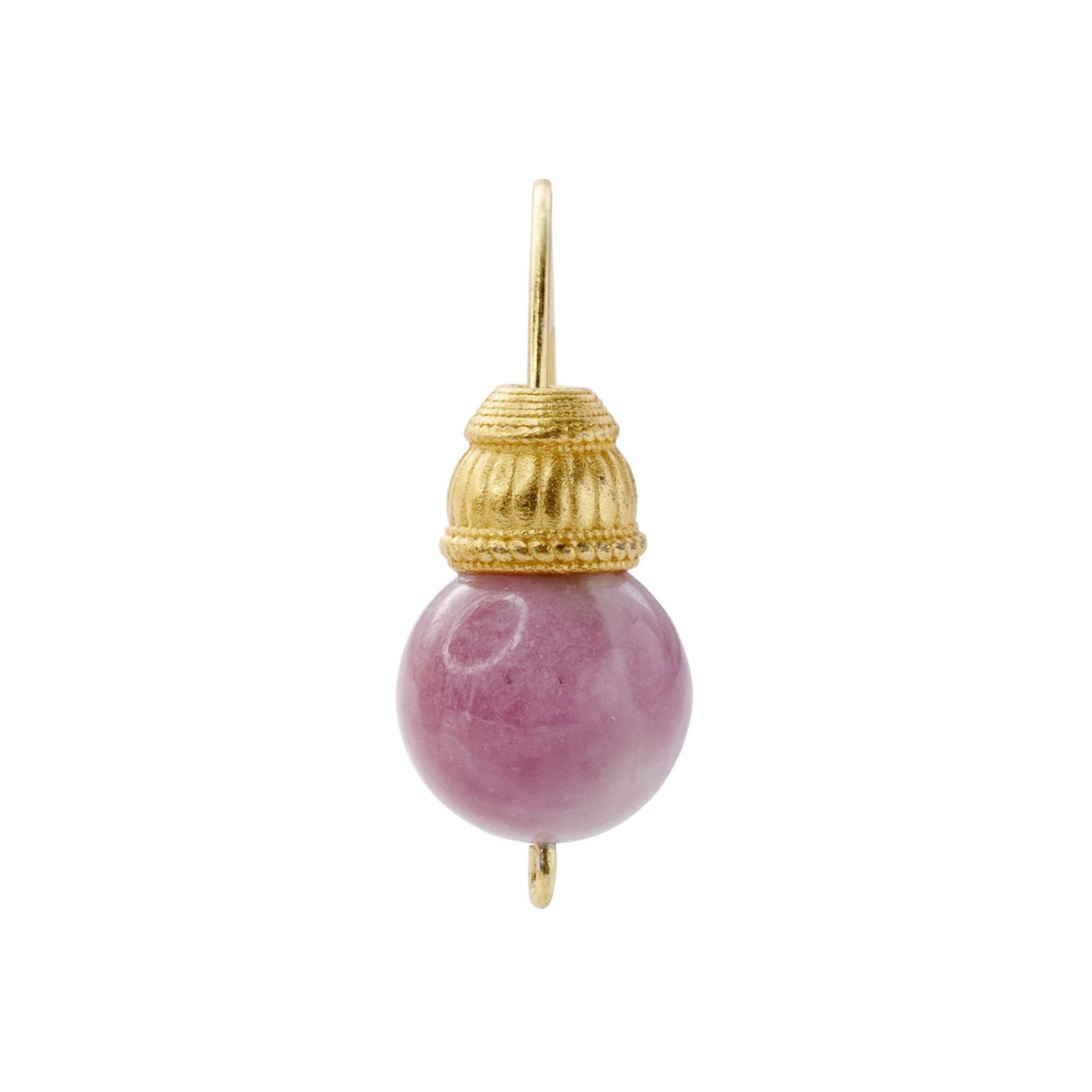 Pink Tourmaline Earring 14K Gold Hook - 3
