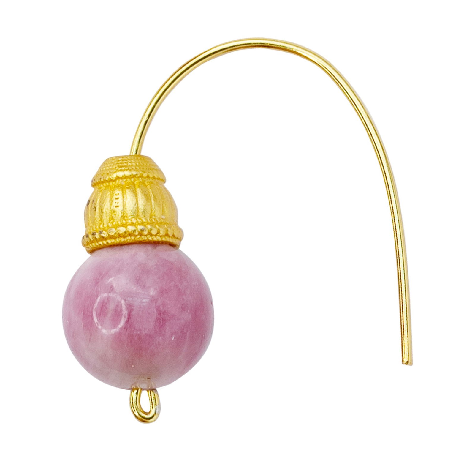 Pink Tourmaline Earring 14K Gold Hook - 5