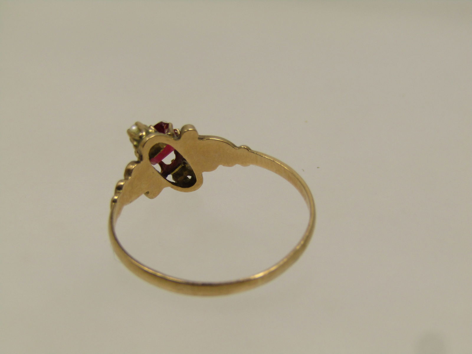 Antique 14kt Opal Seed Pearl Ring, Sz. 7.5, 1800's-1910 - 5