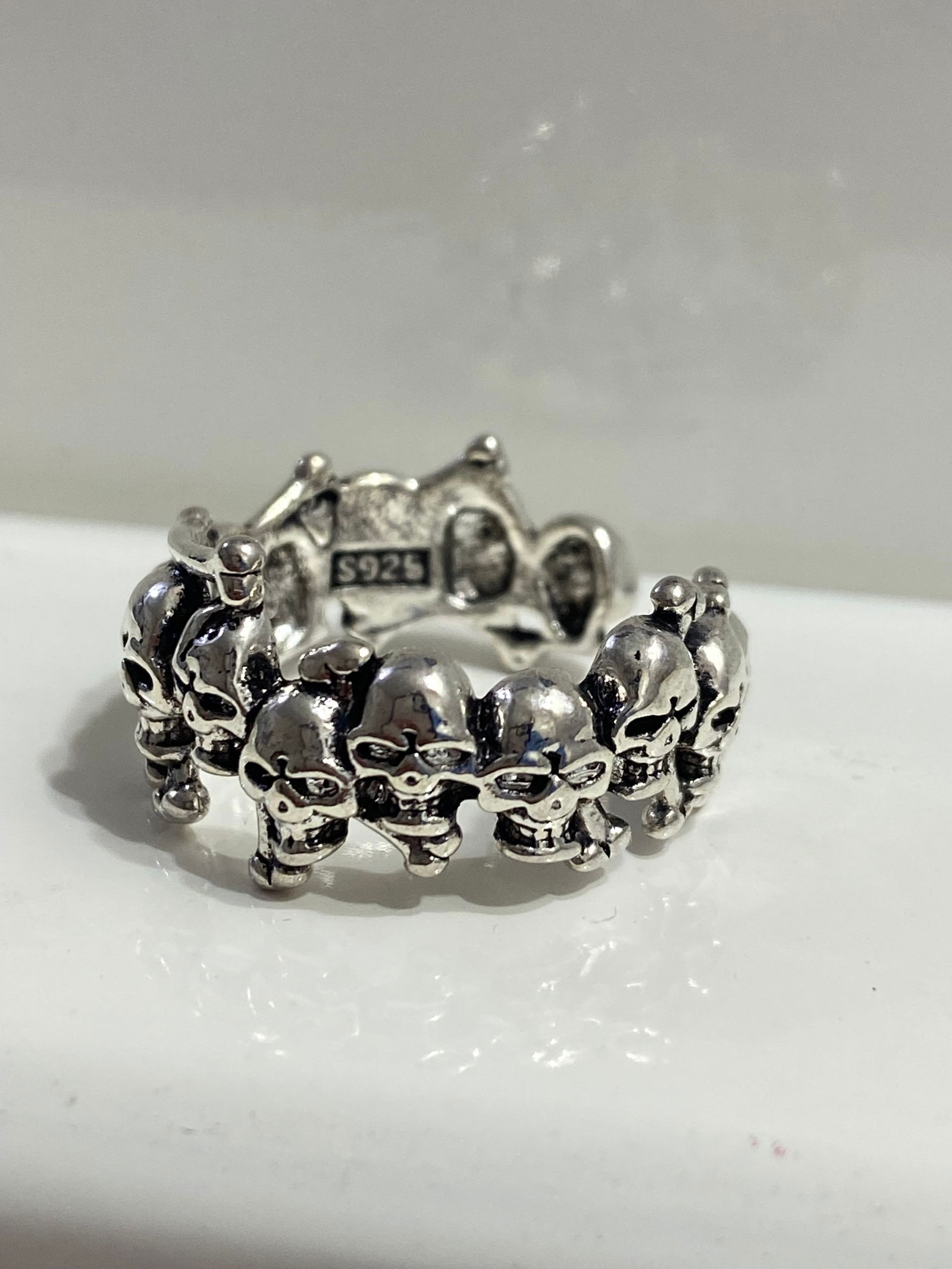 925 silver skulls Gothic ring - 3
