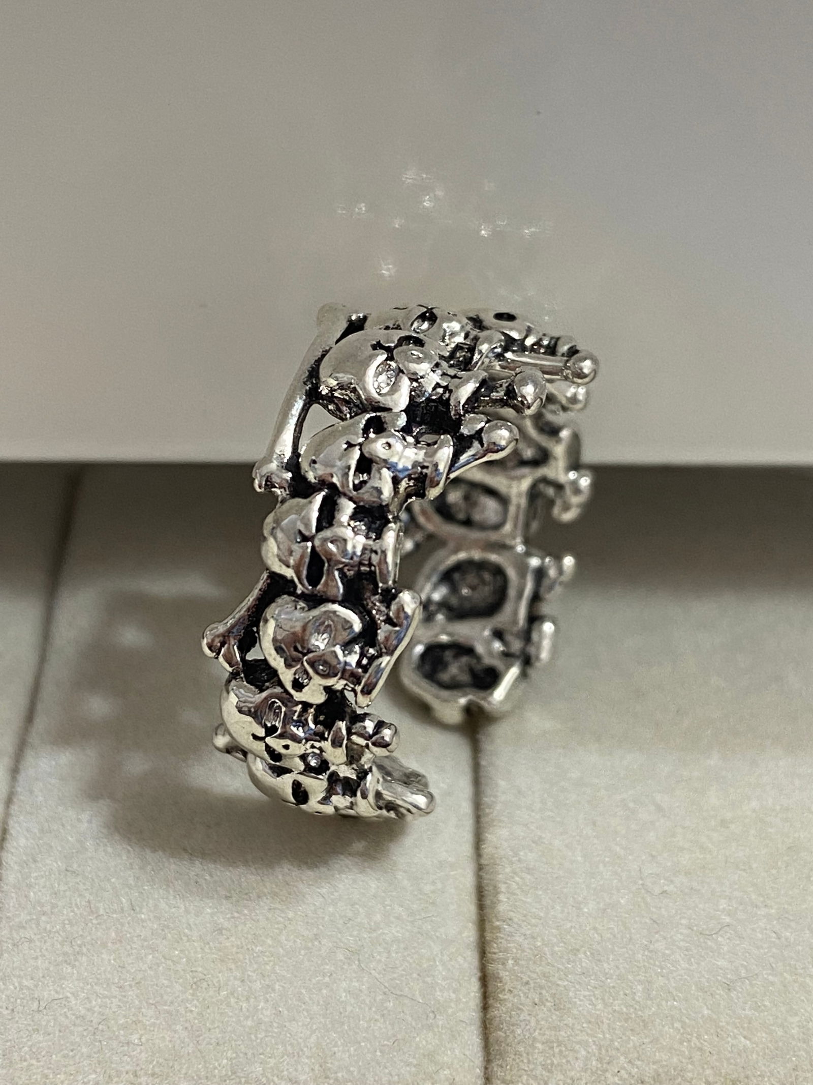 925 silver skulls Gothic ring - 5