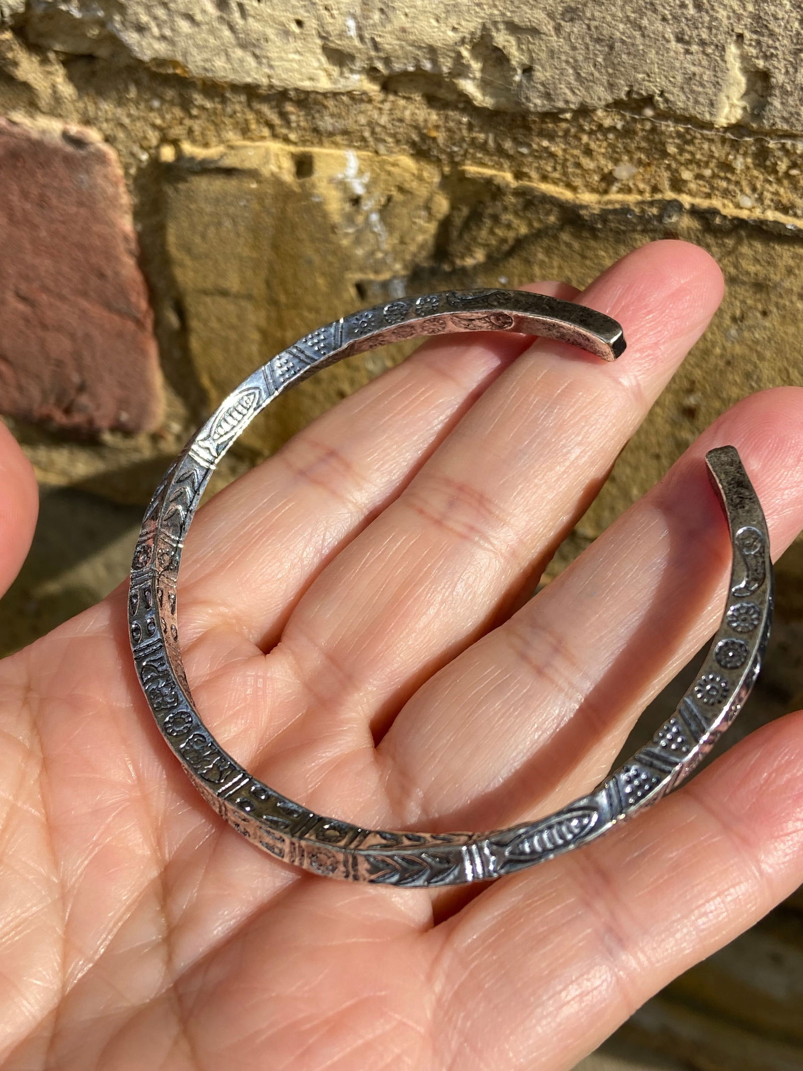 Eternal Totem Engraved Bangle – Titanium Steel - 3