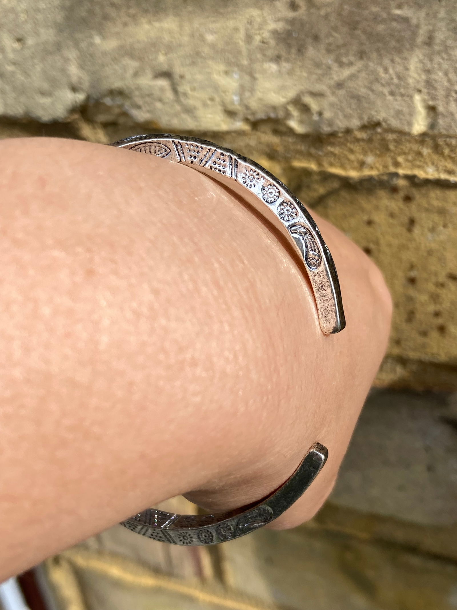 Eternal Totem Engraved Bangle – Titanium Steel - 8