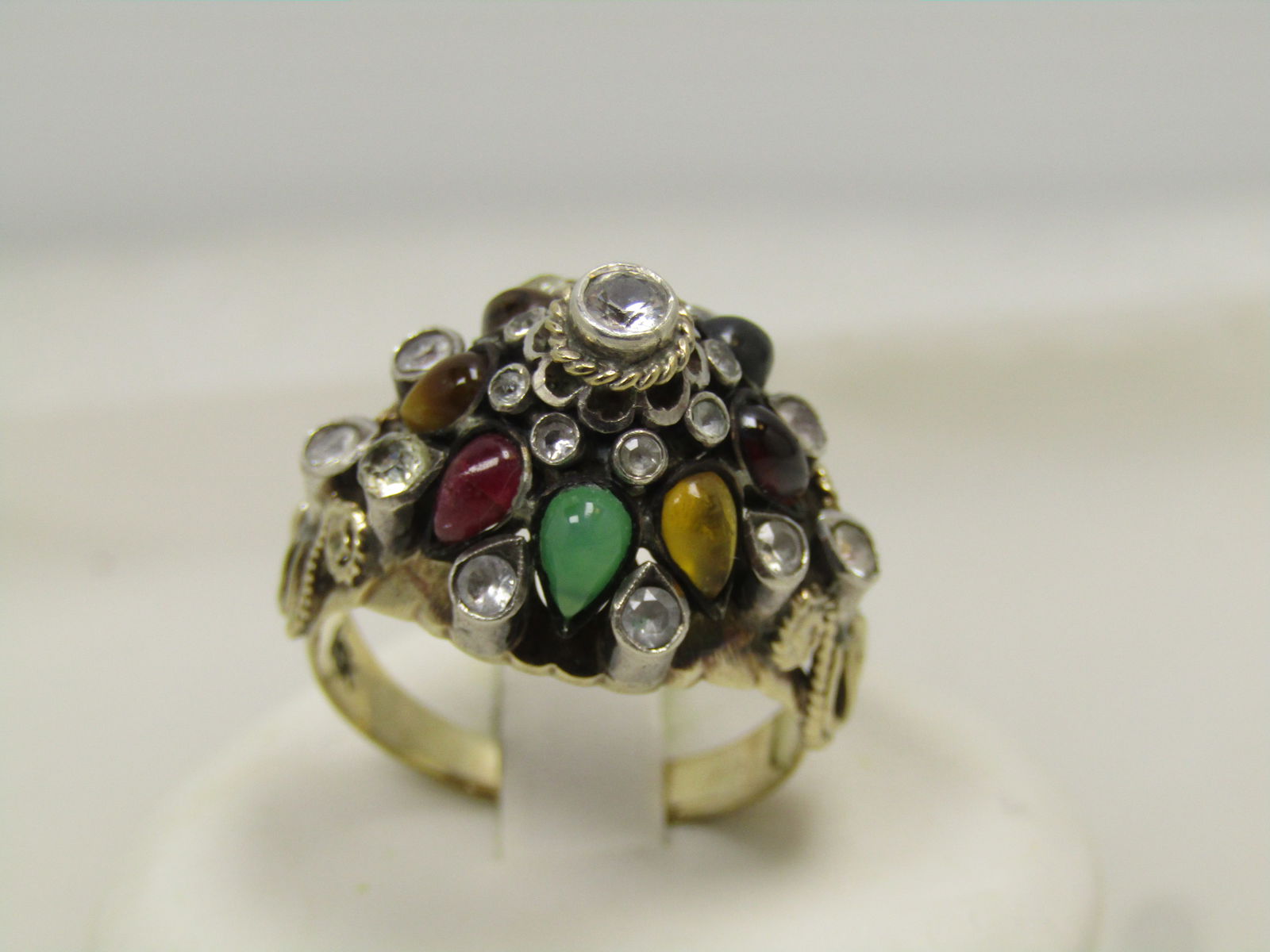 Vintage 10kt Thai Princess Gemstone Ring, Sz. 7.5,1930's-1950's (1 of 9)