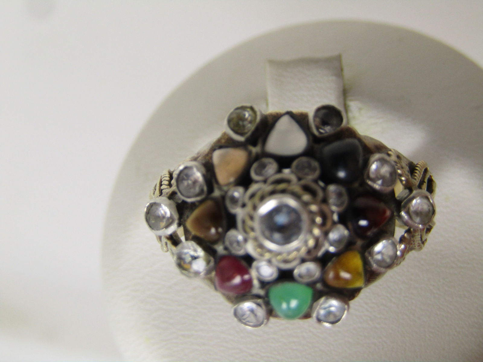 Vintage 10kt Thai Princess Gemstone Ring, Sz. 7.5,1930's-1950's - 4