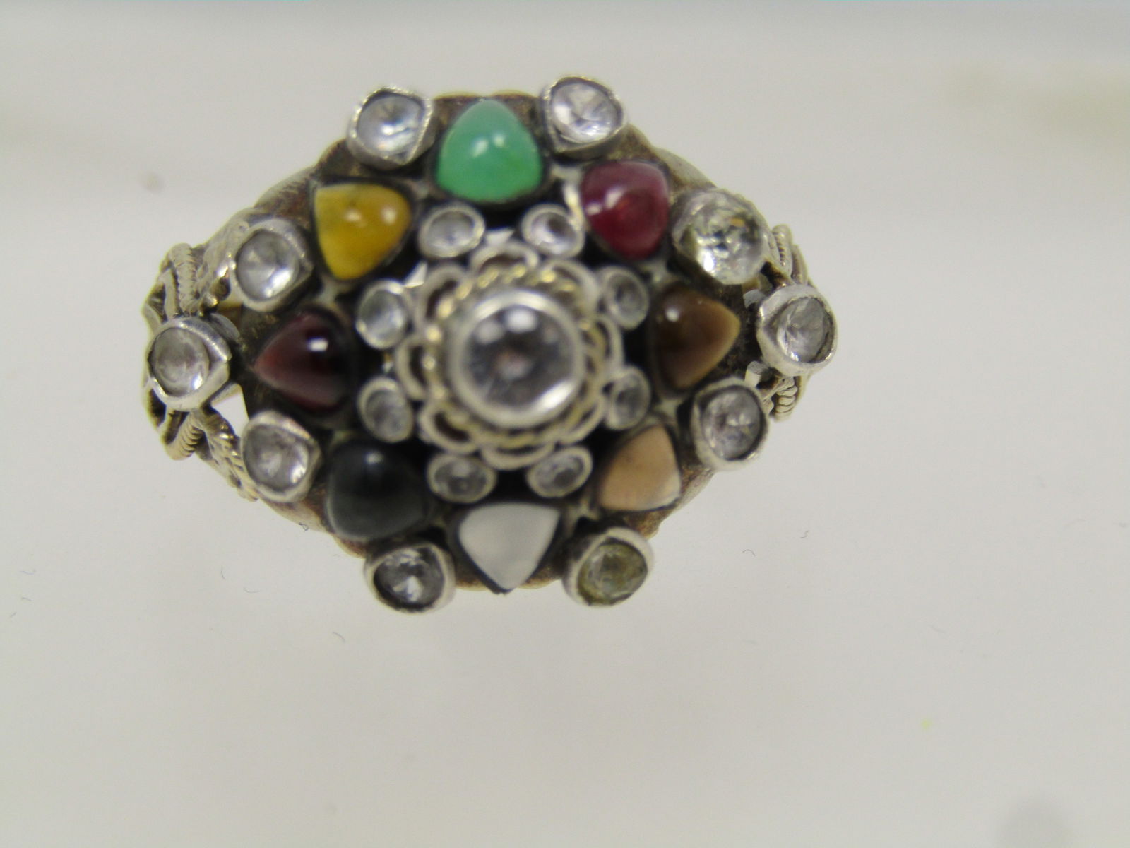 Vintage 10kt Thai Princess Gemstone Ring, Sz. 7.5,1930's-1950's - 5
