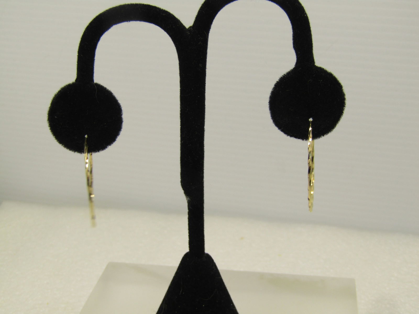 Vintage 14kt Twisted Hoop Earrings, 1-1/8", 1970's-1980's - 3