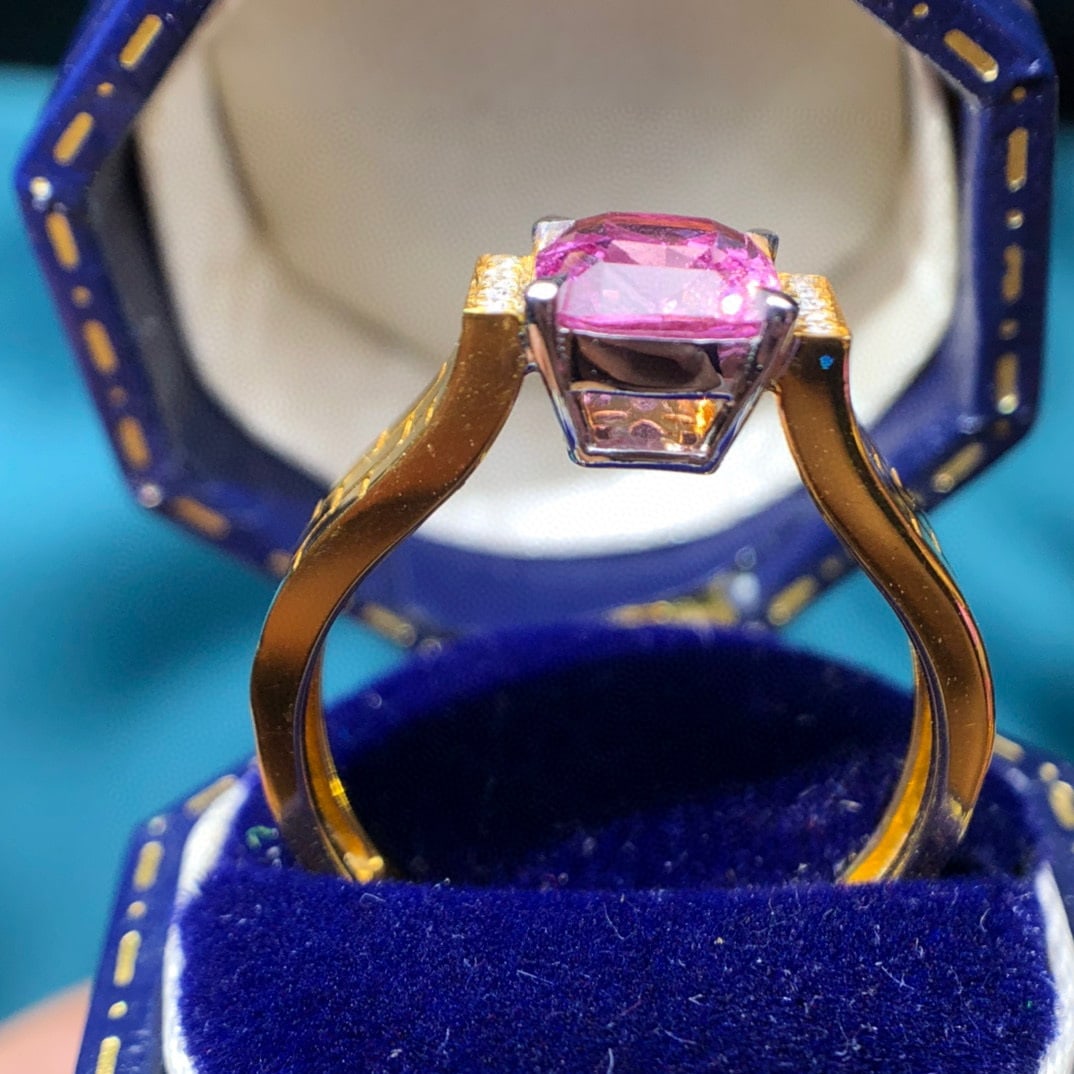 14K GOLD 2.03 CTW NATURAL SAPPHIRE & DIAMOND RING - 3