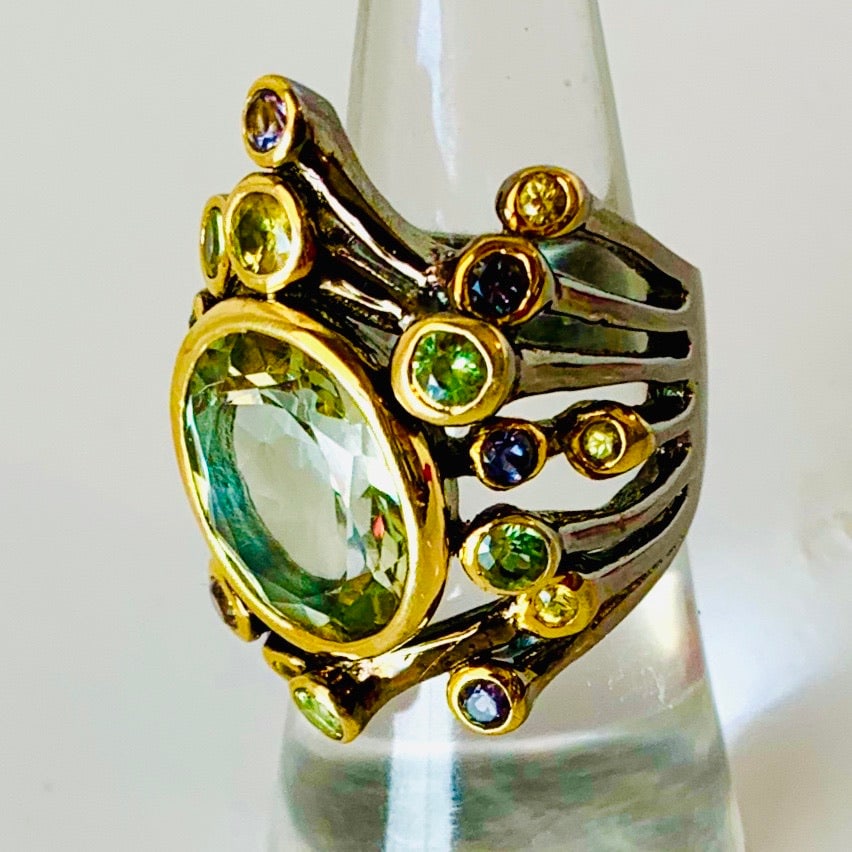 Low Profile Aquamarine Ring - 3