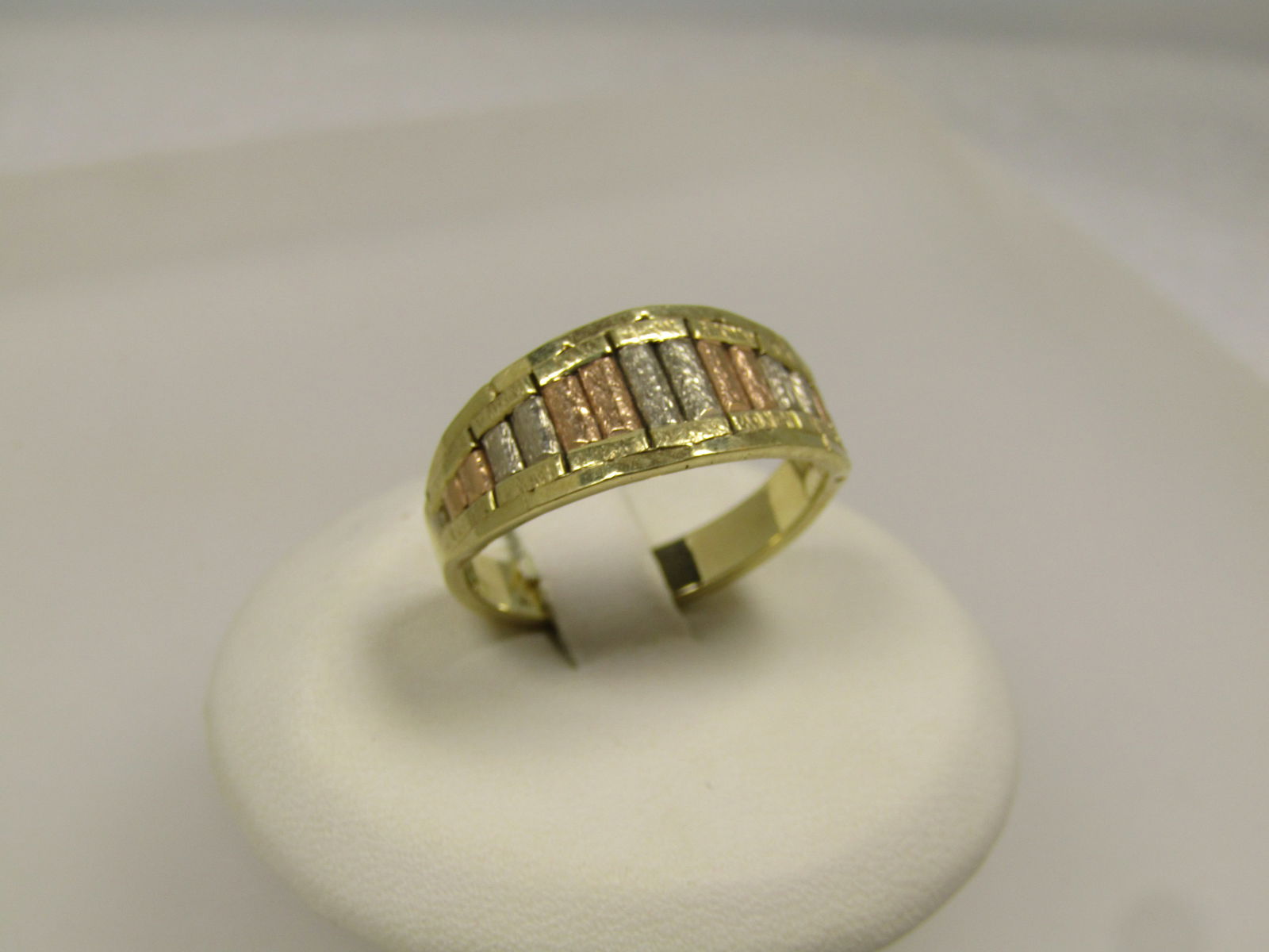 Vintage 14kt Tri-Color Ring, Sz. 7, 1980's-1990's, Italy - 2