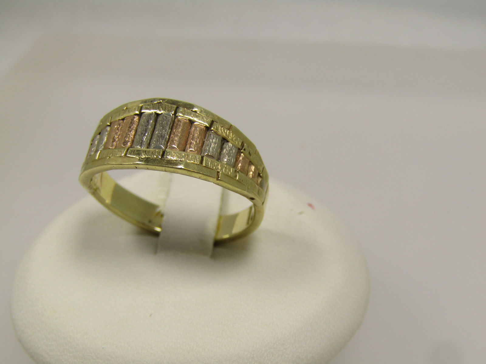Vintage 14kt Tri-Color Ring, Sz. 7, 1980's-1990's, Italy - 3