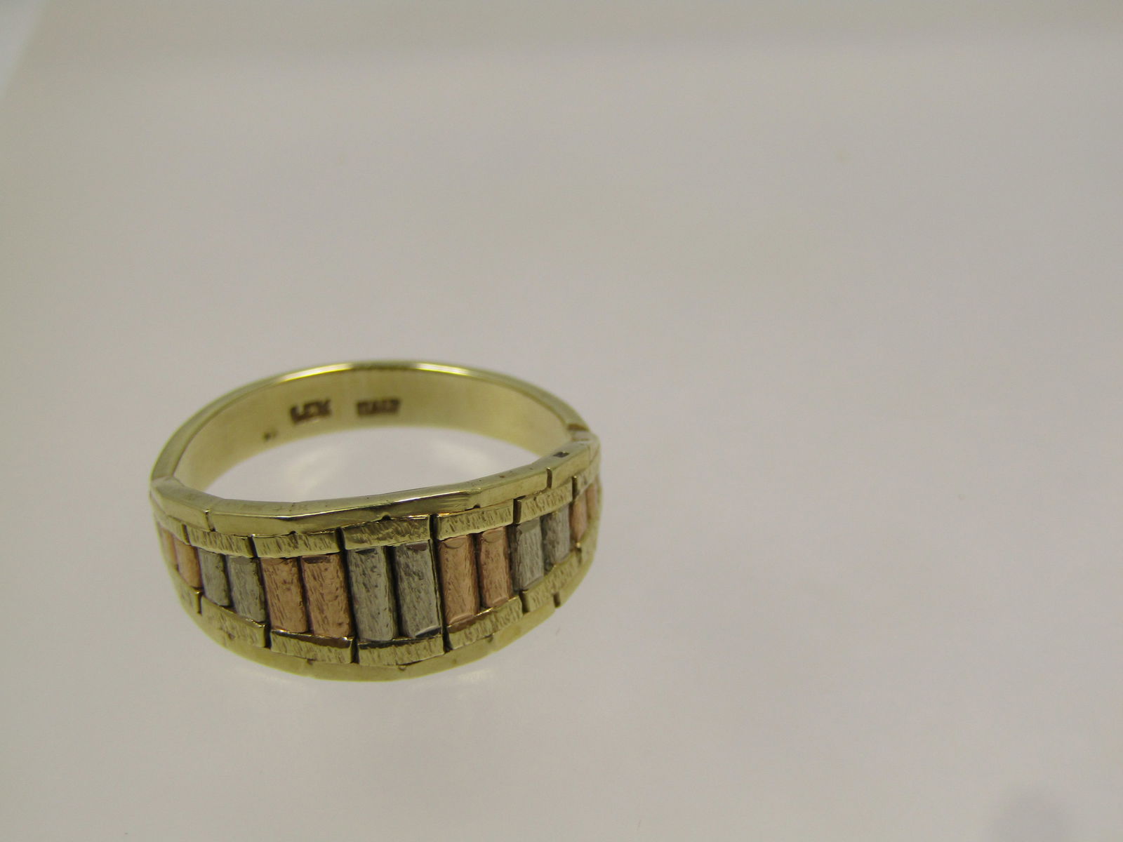 Vintage 14kt Tri-Color Ring, Sz. 7, 1980's-1990's, Italy - 4