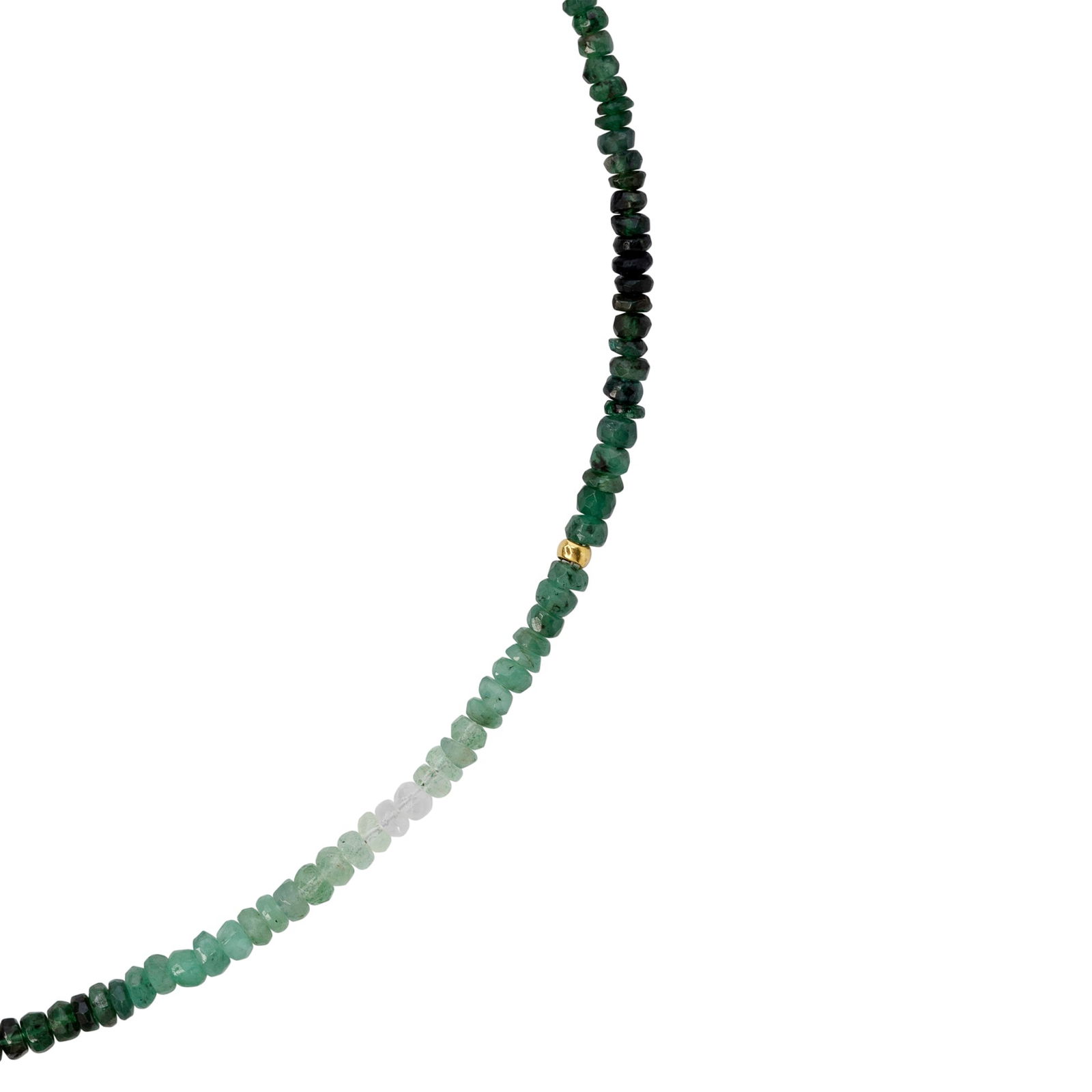 Birthstone May Emerald Ombre Necklace 14K Gold II - 5