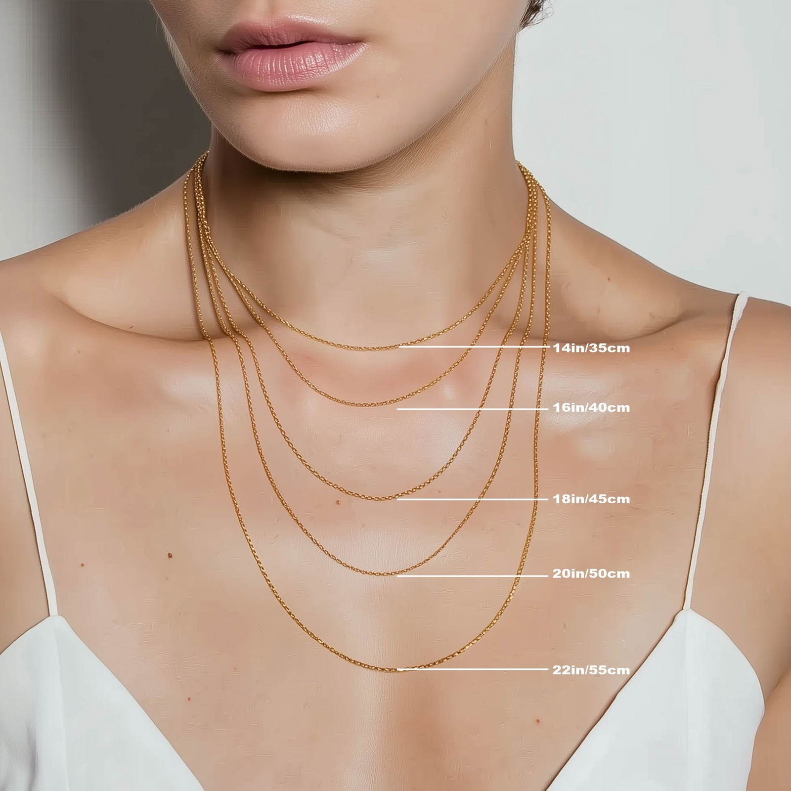 Birthstone May Emerald Ombre Necklace 14K Gold II - 8