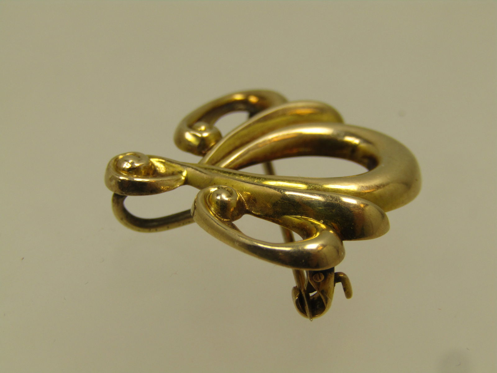 Vintage 10kt Watch Holder Brooch, 1920's, Signed - 4