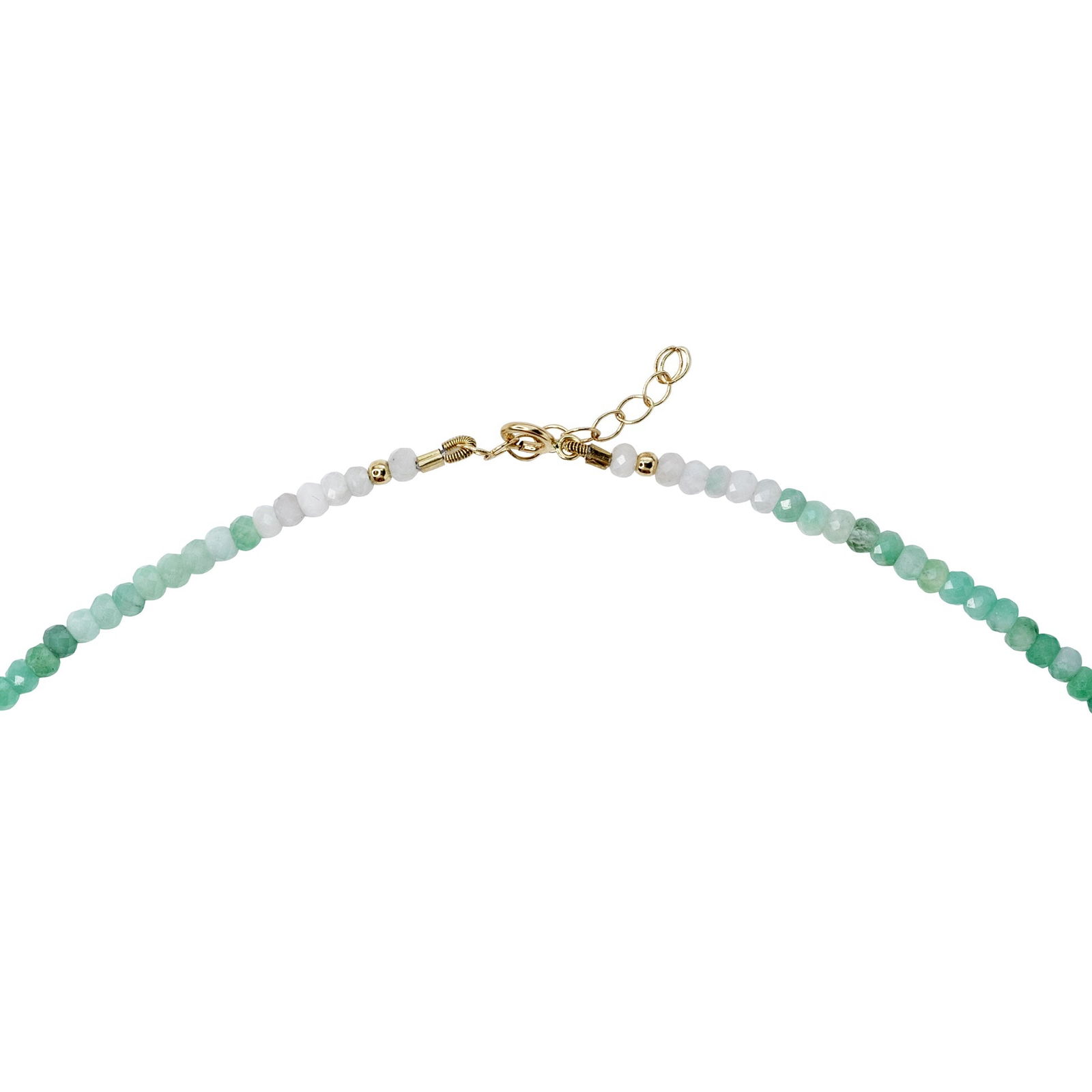 Ombre Light Emerald Necklace 14K Gold - 3