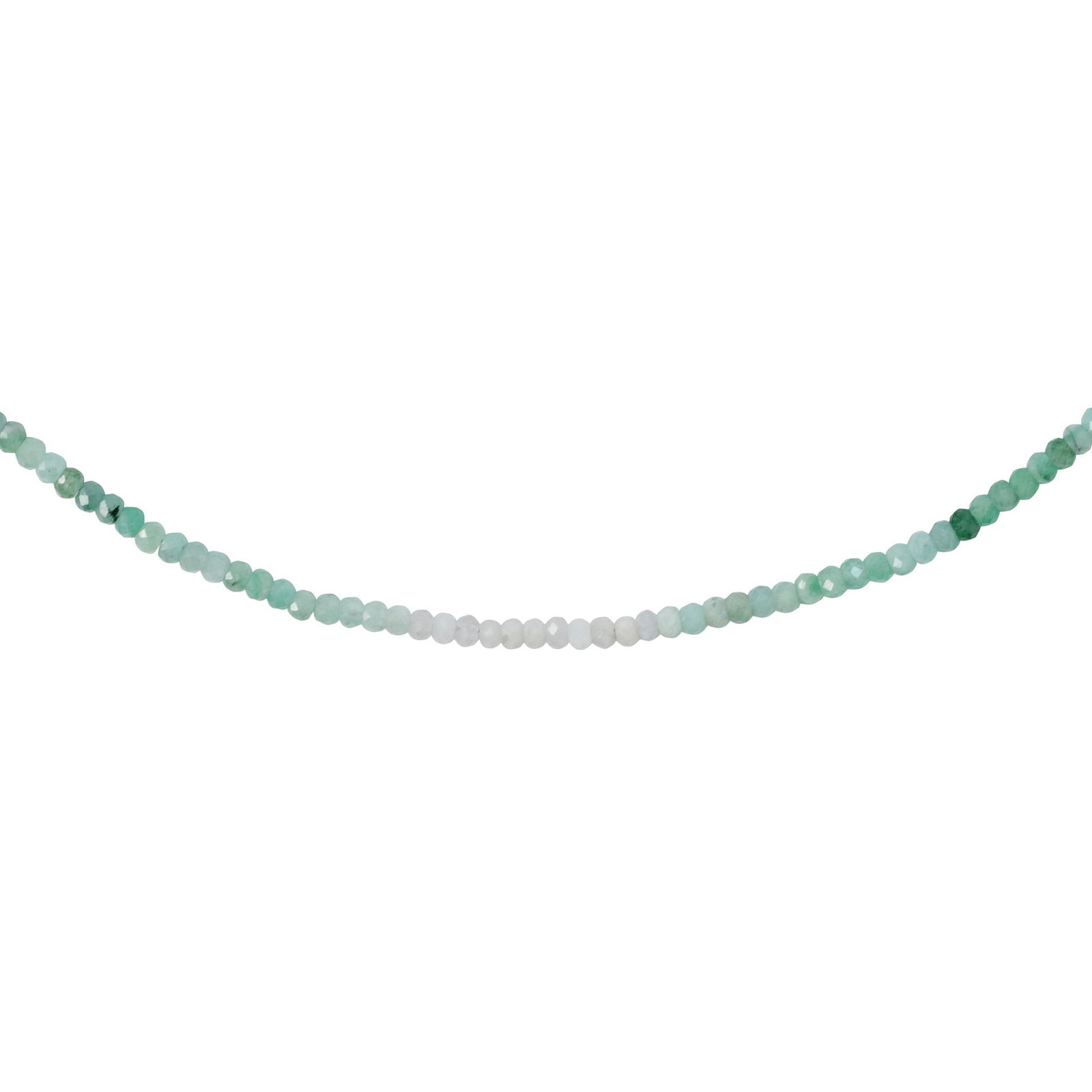Ombre Light Emerald Necklace 14K Gold - 5