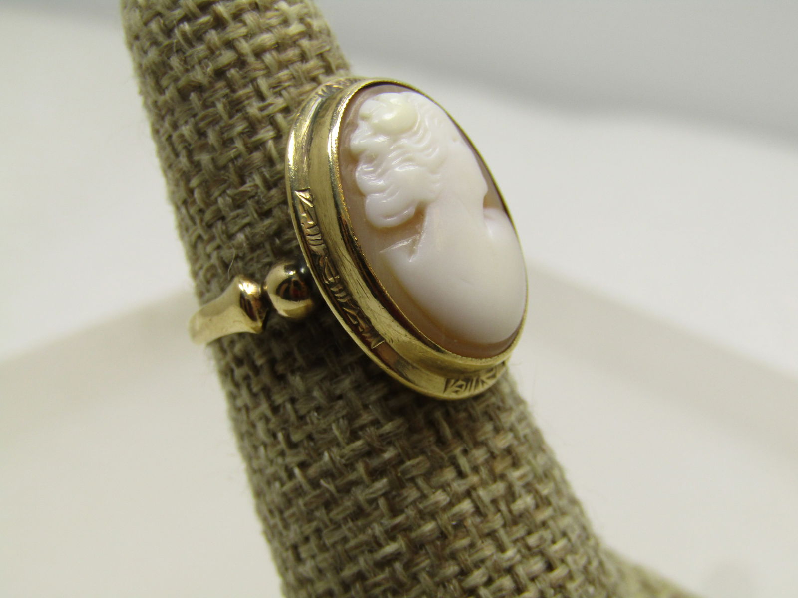Vintage 10kt Cameo Ring, Sz. 6, 1920's-1930's - 2