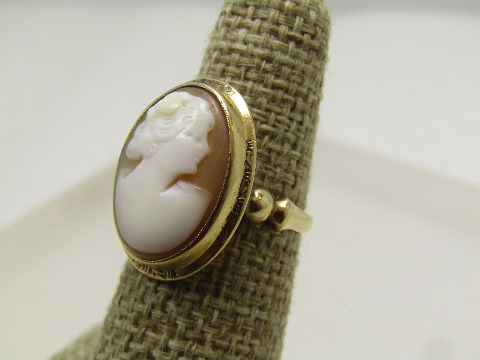 Vintage 10kt Cameo Ring, Sz. 6, 1920's-1930's - 3