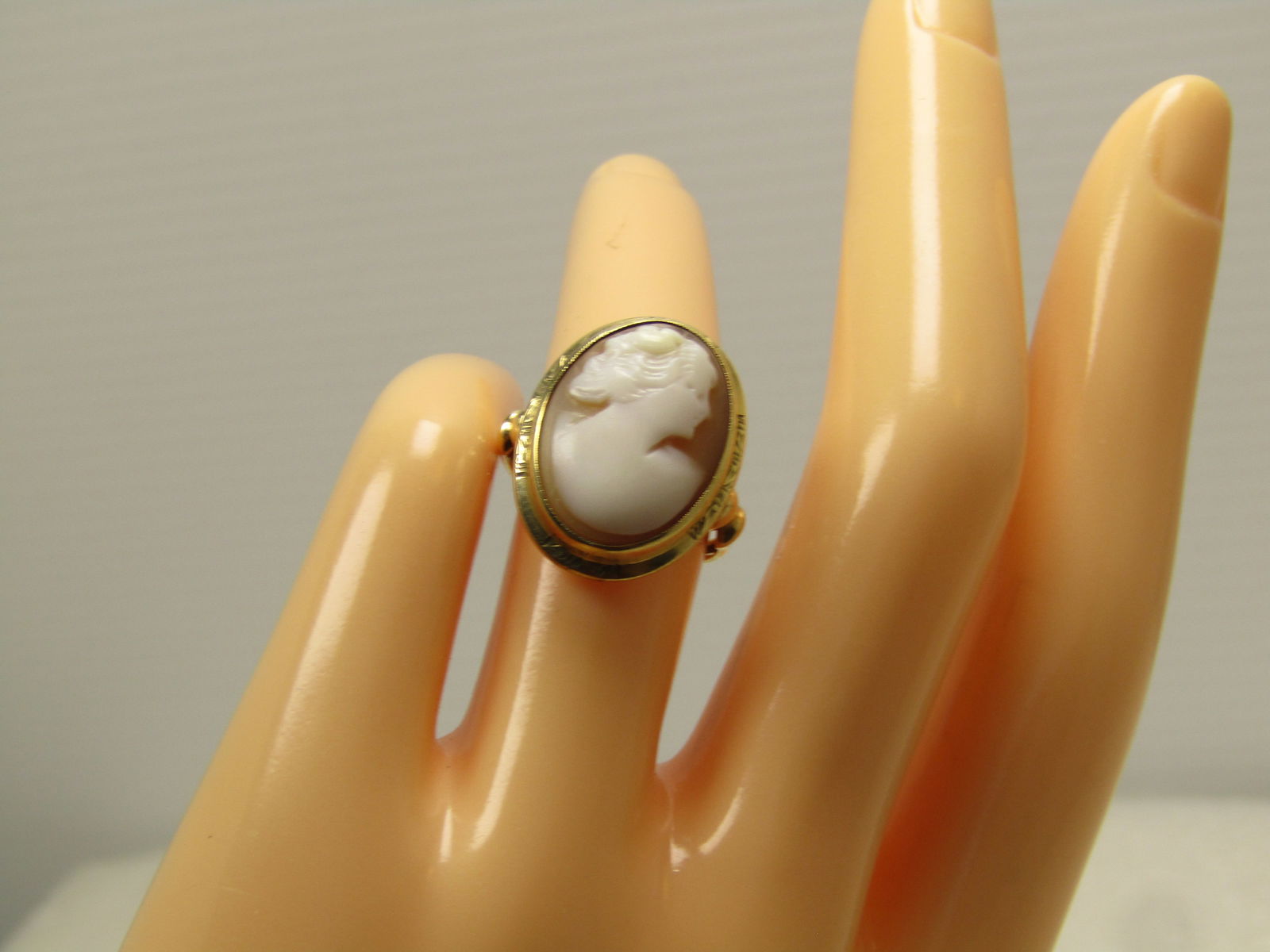 Vintage 10kt Cameo Ring, Sz. 6, 1920's-1930's - 4