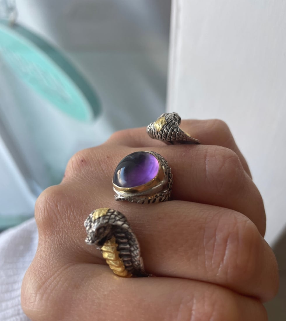 Amethyst Cobra Ring - 2