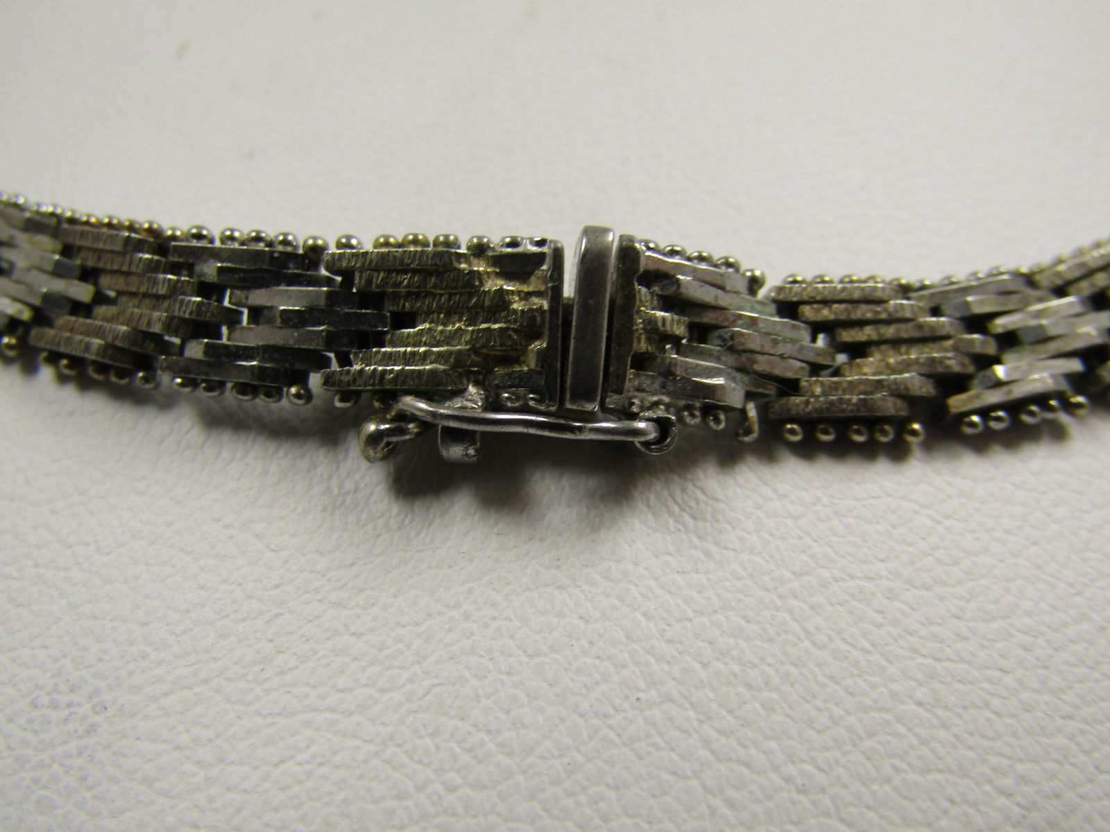 Vintage Sterling Woven Two Tone 6.5mm Necklace, Reversible, 16.5", 1980's, Signed - 4