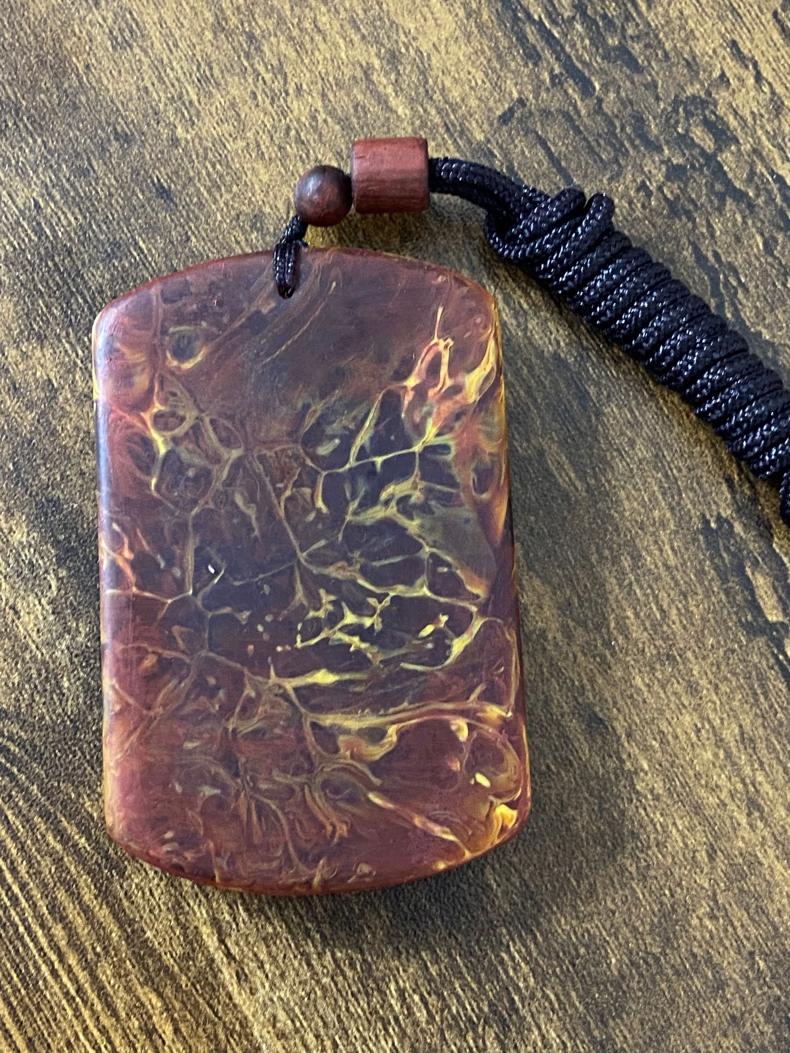 Oud Wood Scented Kuanyin Buddha Amulet Pendant Necklace - 5