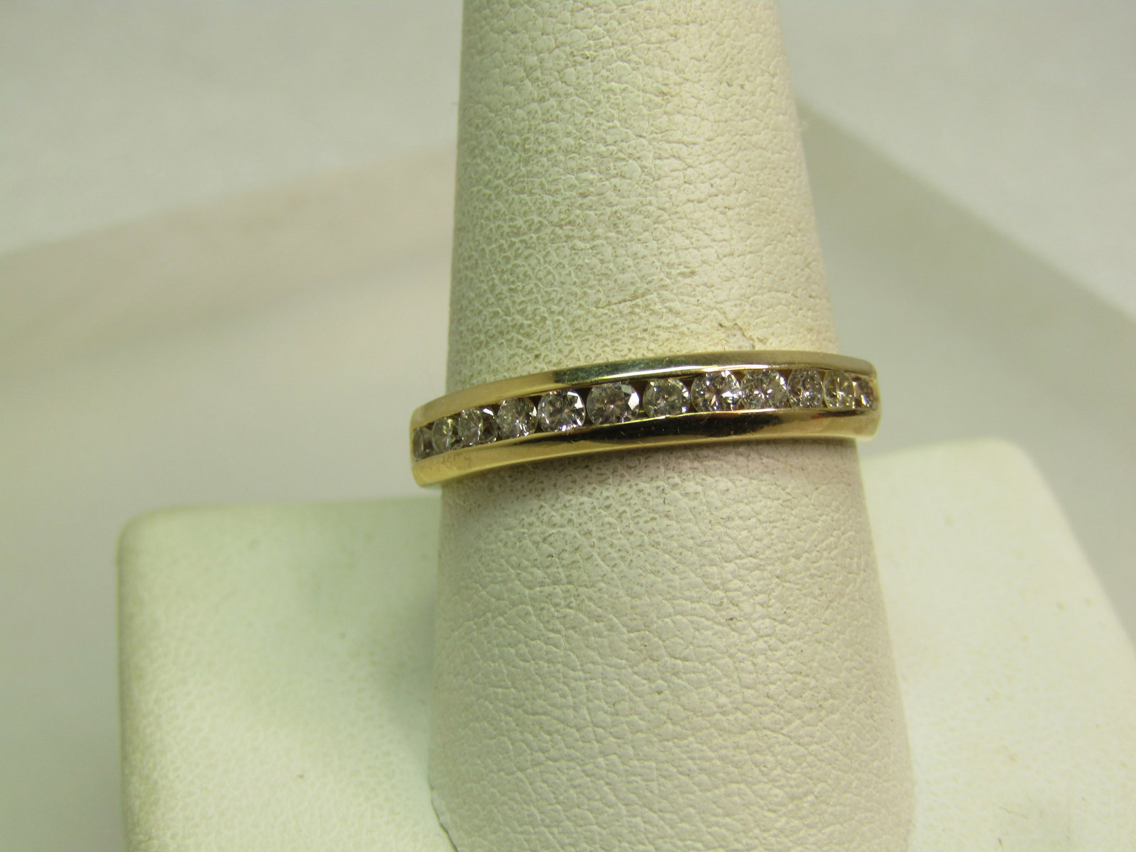 Vintage 14kt Diamond Anniversary/Wedding Band, Sz. 10, Magicglo, Unisex, 1980's (1 of 9)