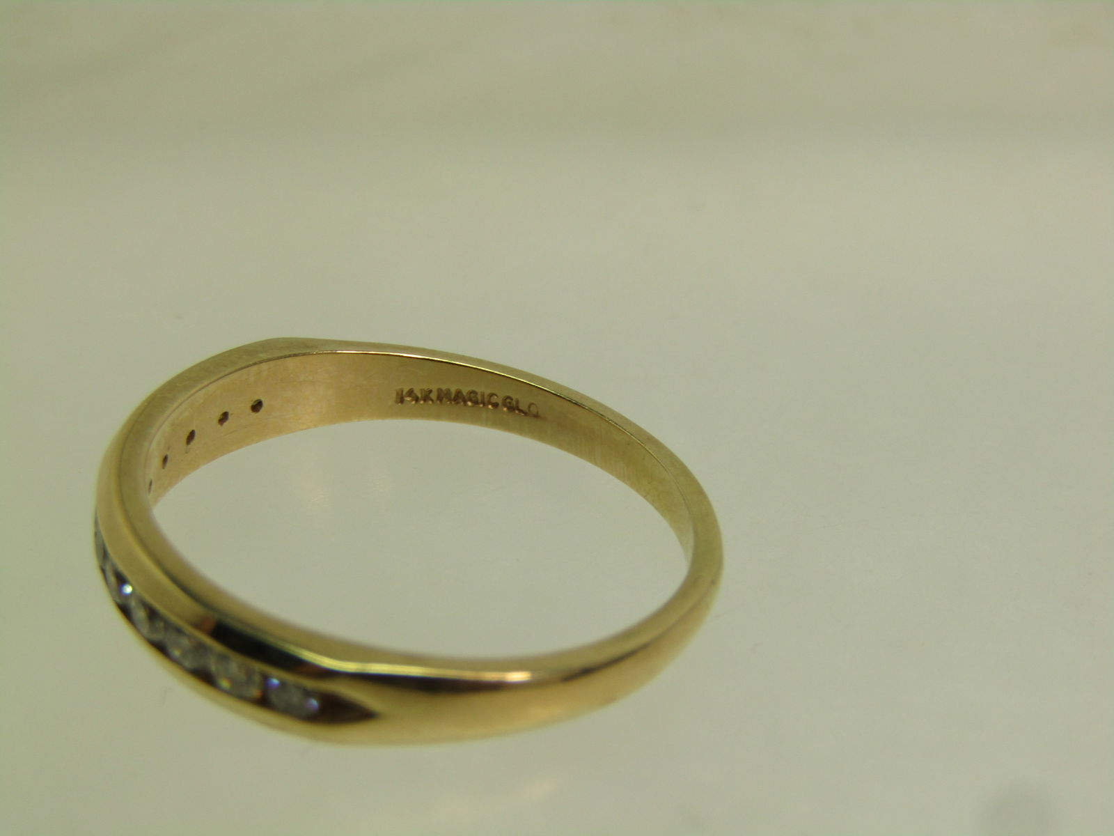 Vintage 14kt Diamond Anniversary/Wedding Band, Sz. 10, Magicglo, Unisex, 1980's - 3