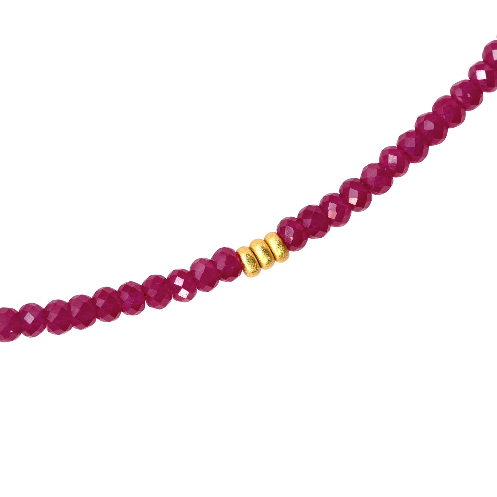 Birthstone July Ruby Necklace 18K Gold - 7