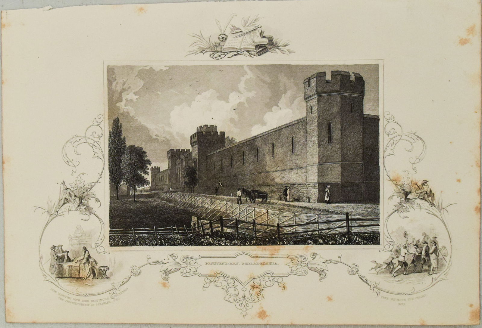 1850 View of the Philadelphia Penitentiary -- Penitentiary, Philadelphia: Title:1850 View of the Philadelphia Penitentiary -- Penitentiary, Philadelphia Cartographer: Hinton / Tallis Year/Place:1850, London Map Dimension(in.):6.6 X 9 in. with vignettes Description:This is a