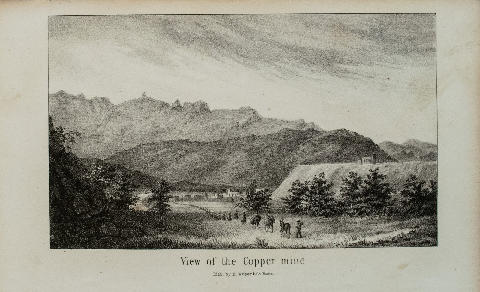 1848 Emory View of a New Mexico Copper Mine -- View of the Copper Mine: Title:1848 Emory View of a New Mexico Copper Mine -- View of the Copper Mine Cartographer: W Emory Year/Place:1848, Washington Map Dimension(in.):4.2 X 6.8 in. Description:This interesting view shows