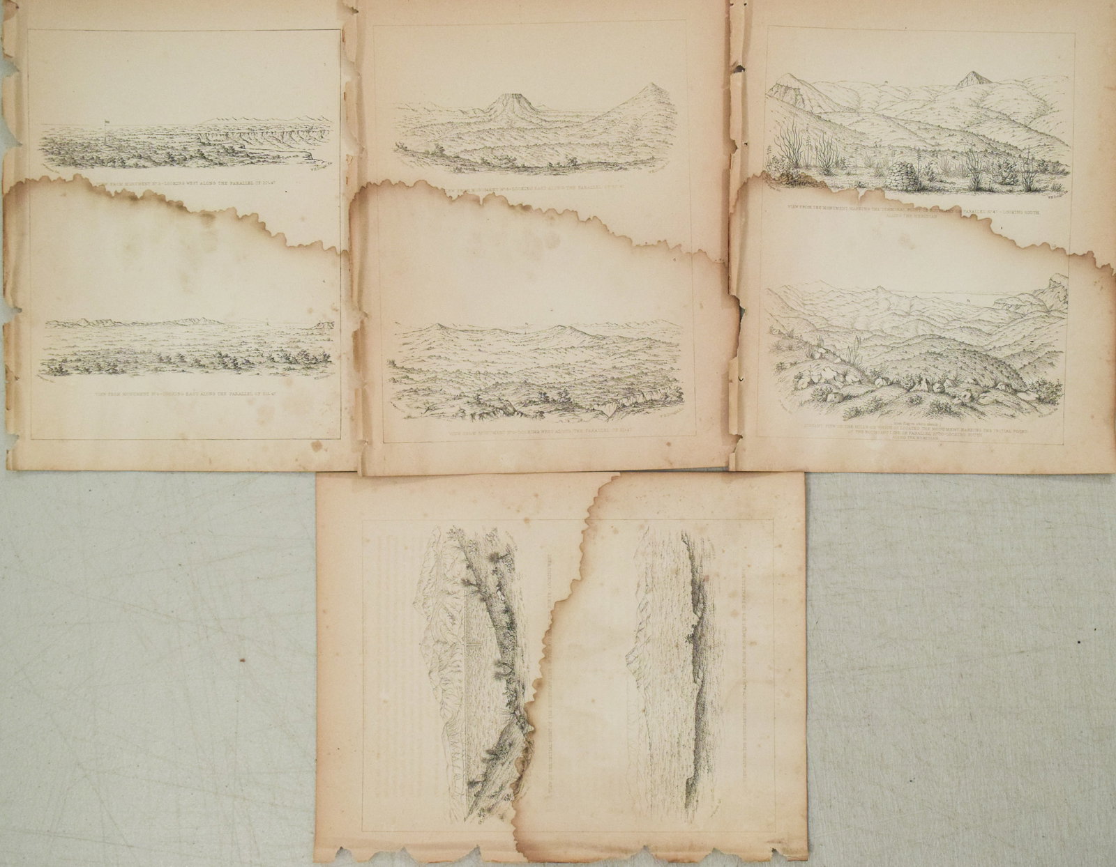 1858 Ten Emory Views of the US - Mexican Border Along Parallel 31 deg. 47 min. (1 of 1)