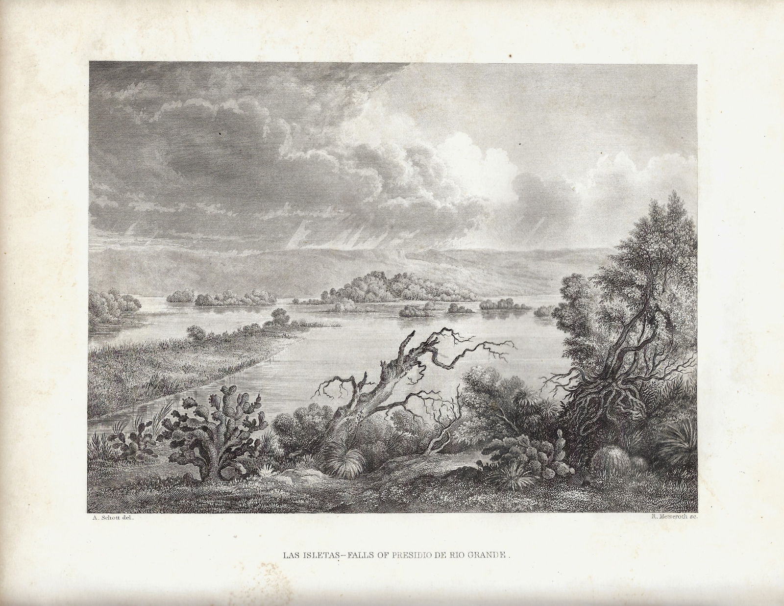 1858 Schott/Emory View of Falls of Presidio de Rio Grande -- Las Istelatas - Falls of Presidio de (1 of 1)