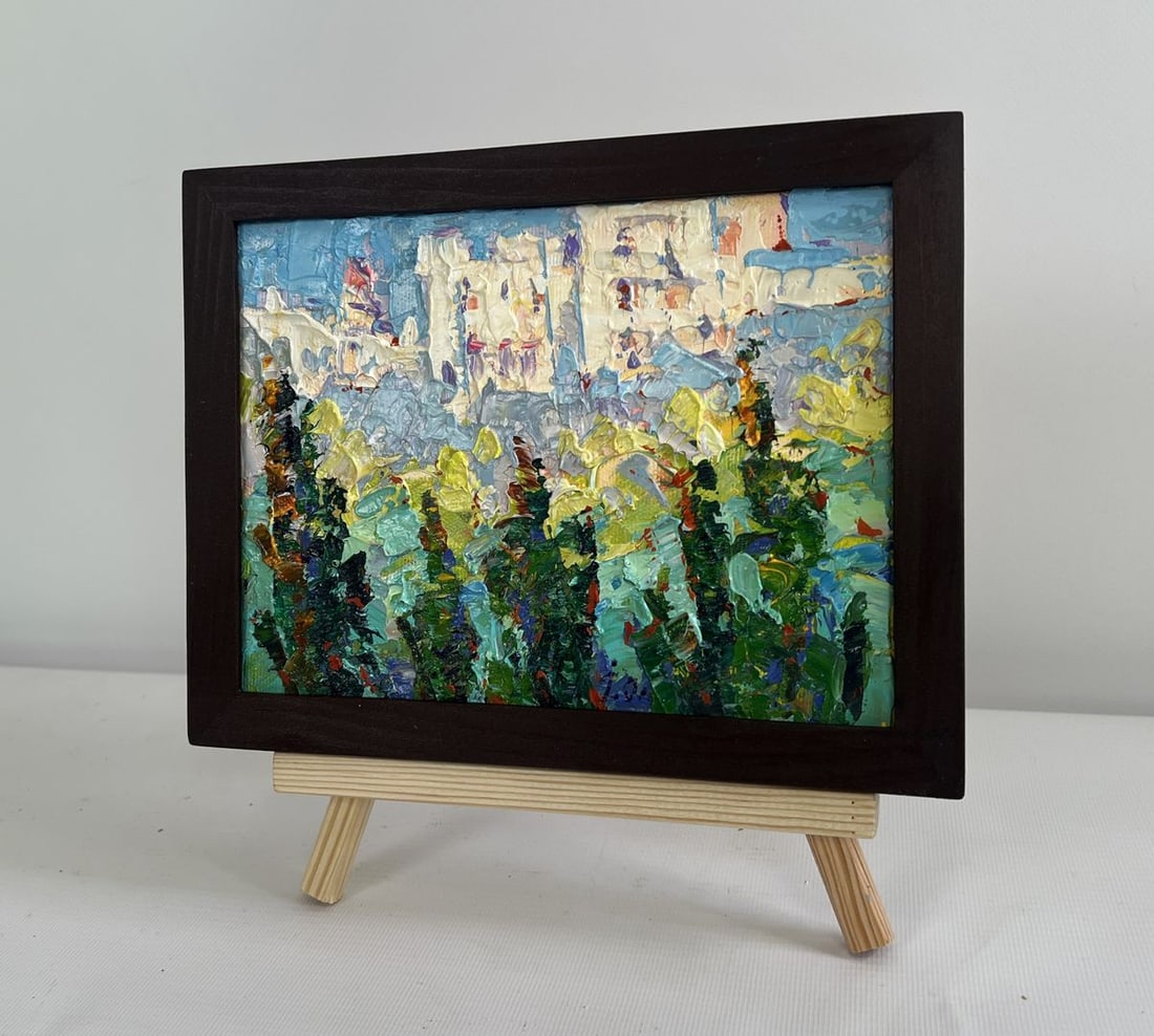 Oil painting Sunny summer city Alex Kalenyuk - 3