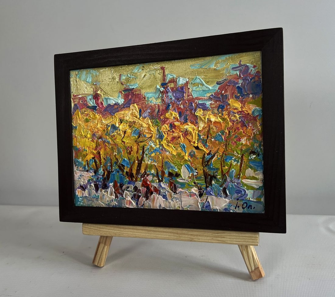 Oil painting Autumn city alley Alex Kalenyuk - 3