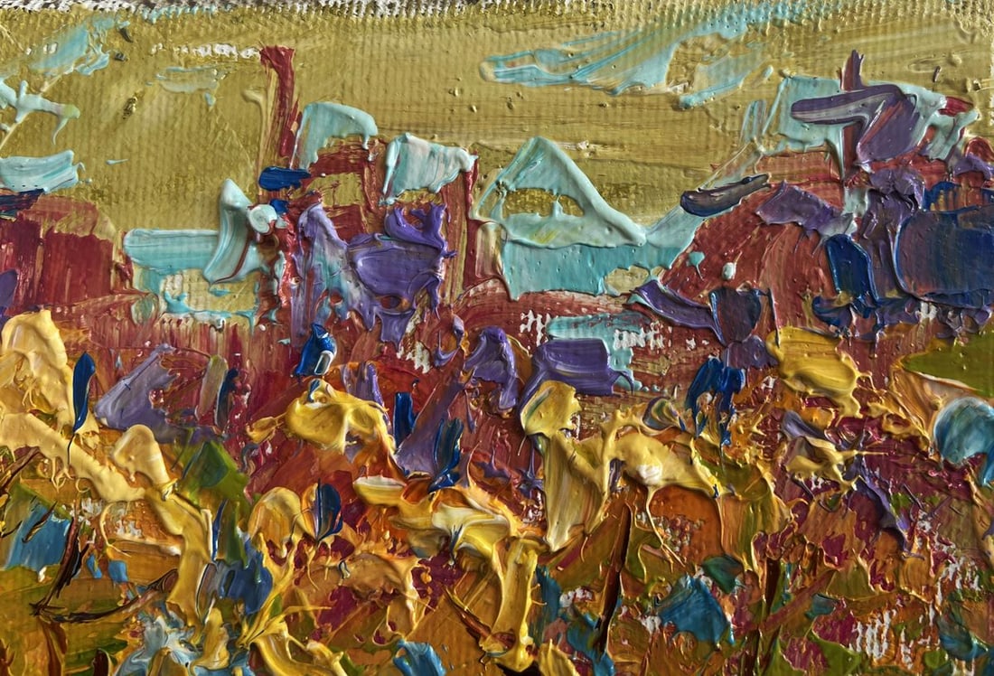 Oil painting Autumn city alley Alex Kalenyuk - 4