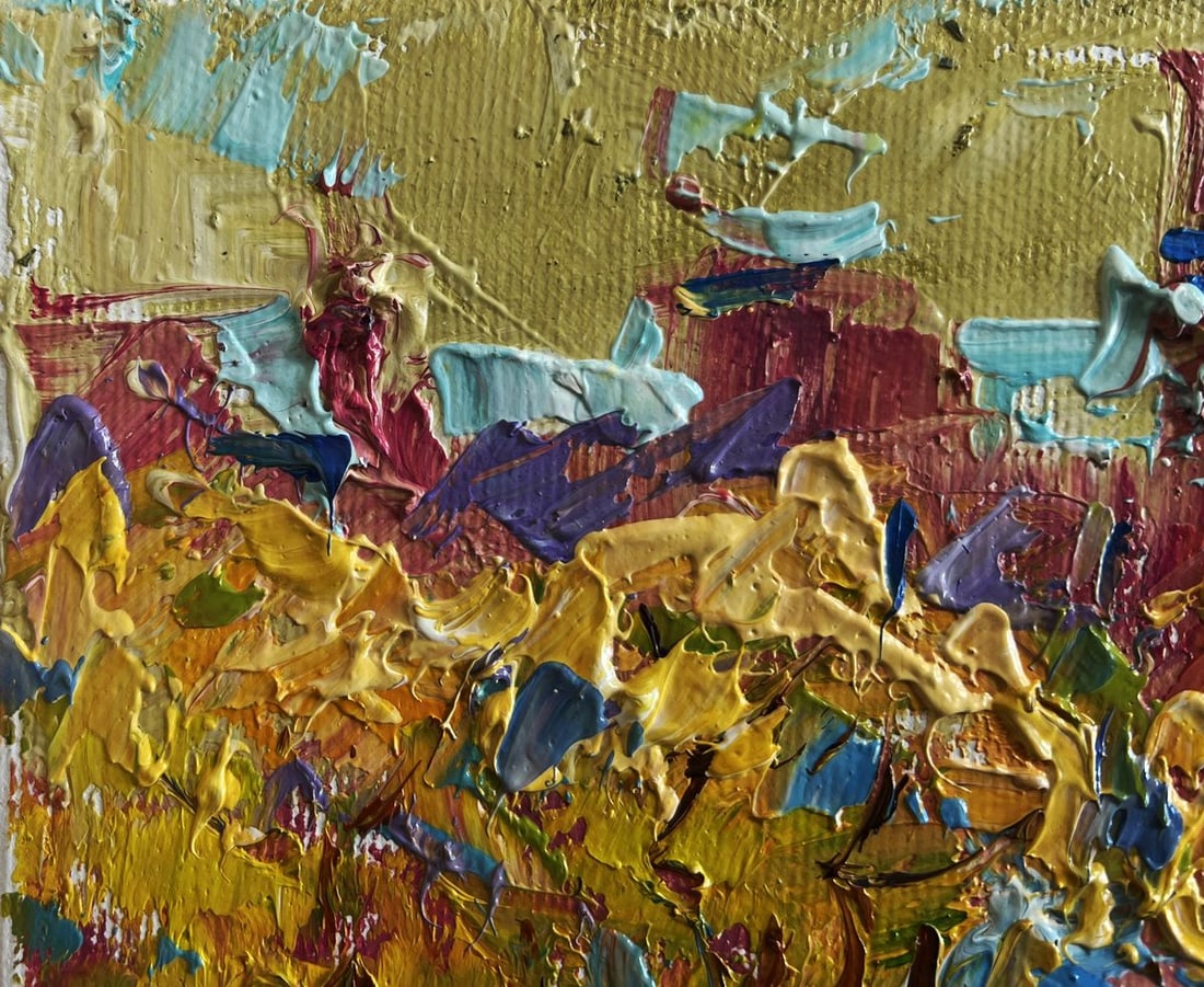 Oil painting Autumn city alley Alex Kalenyuk - 5