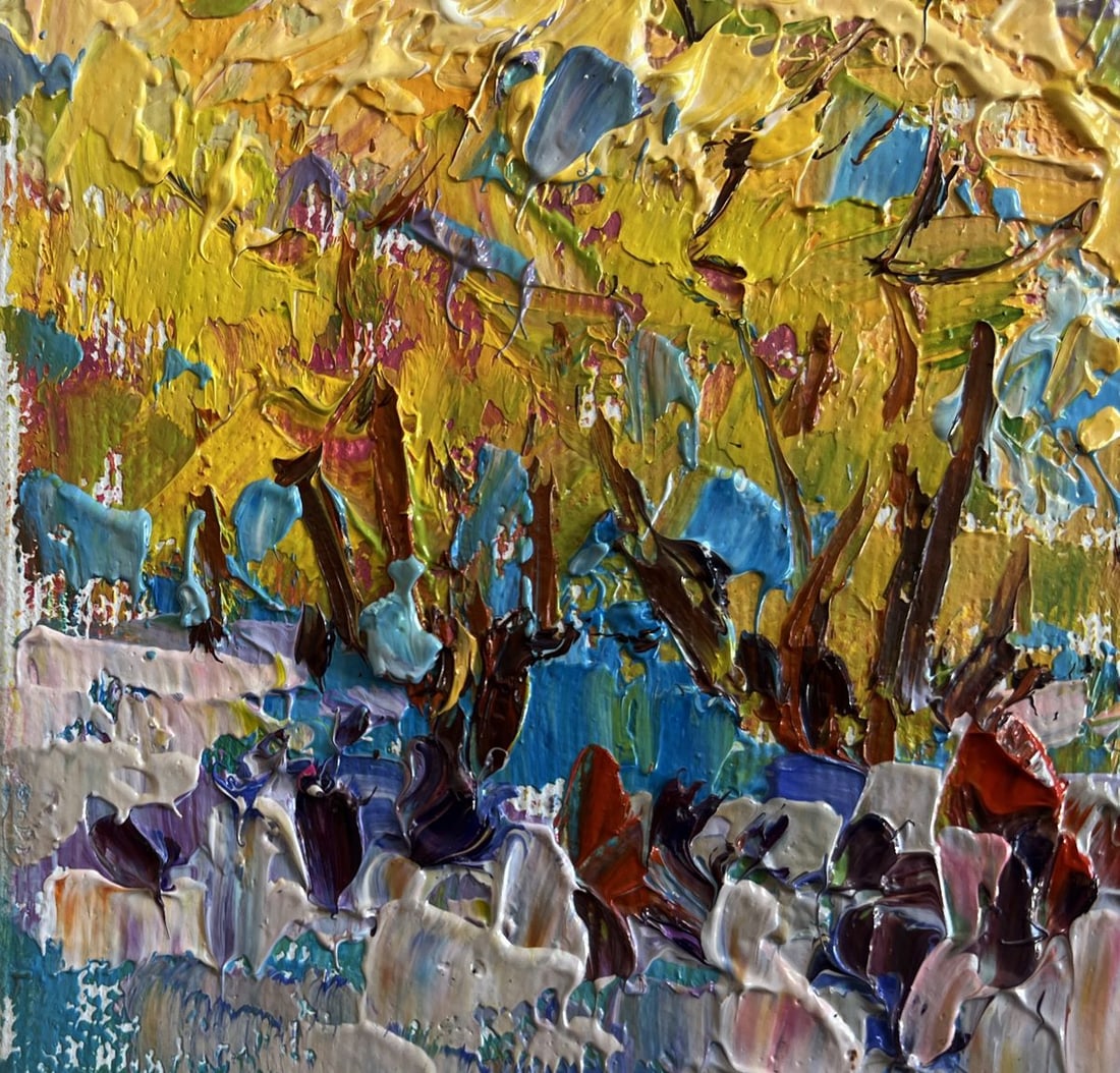 Oil painting Autumn city alley Alex Kalenyuk - 6