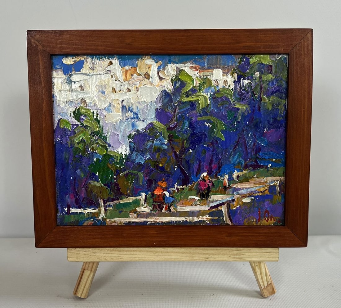 Oil painting A walk through the city park Alex Kalenyuk - 2