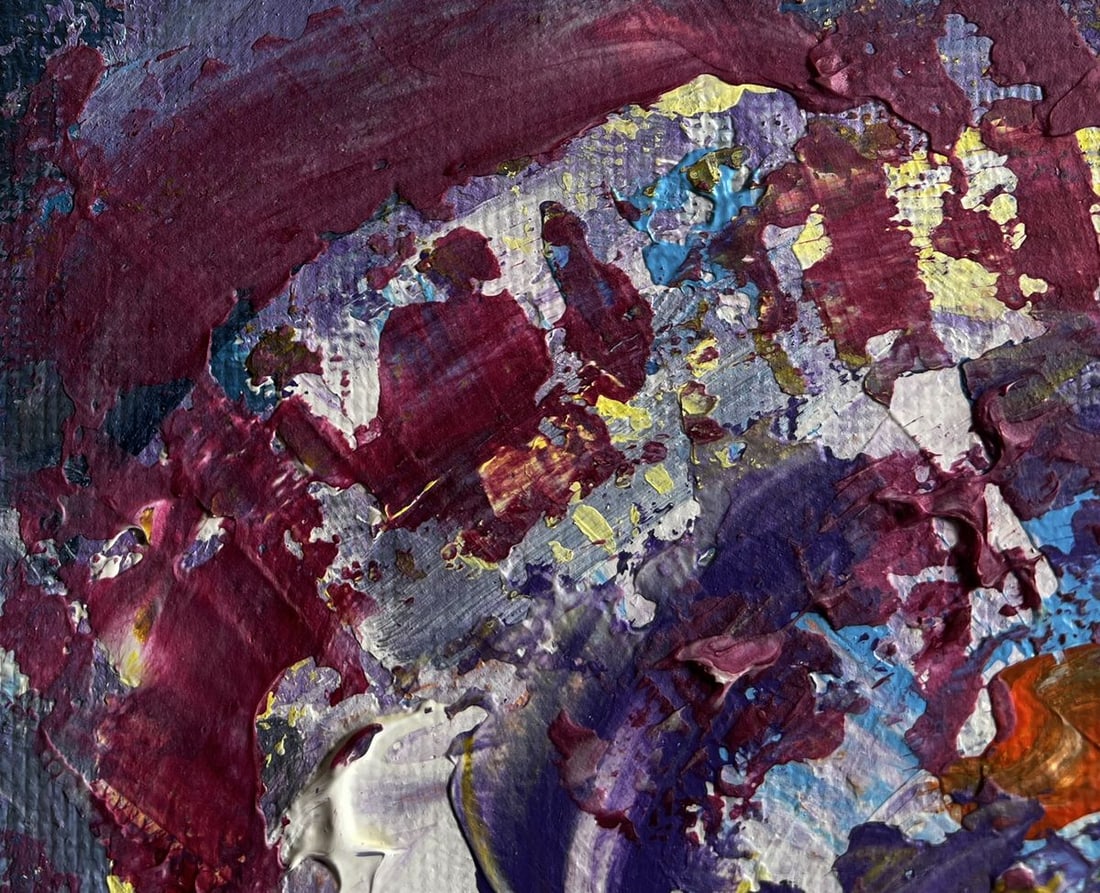 Acrylic painting Thoughts of joy and warmth Mykhailo Patskan - 4