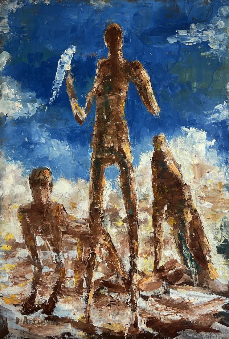 Oil painting Forward to accomplishing feats Vadim Aksenov (1 of 9)