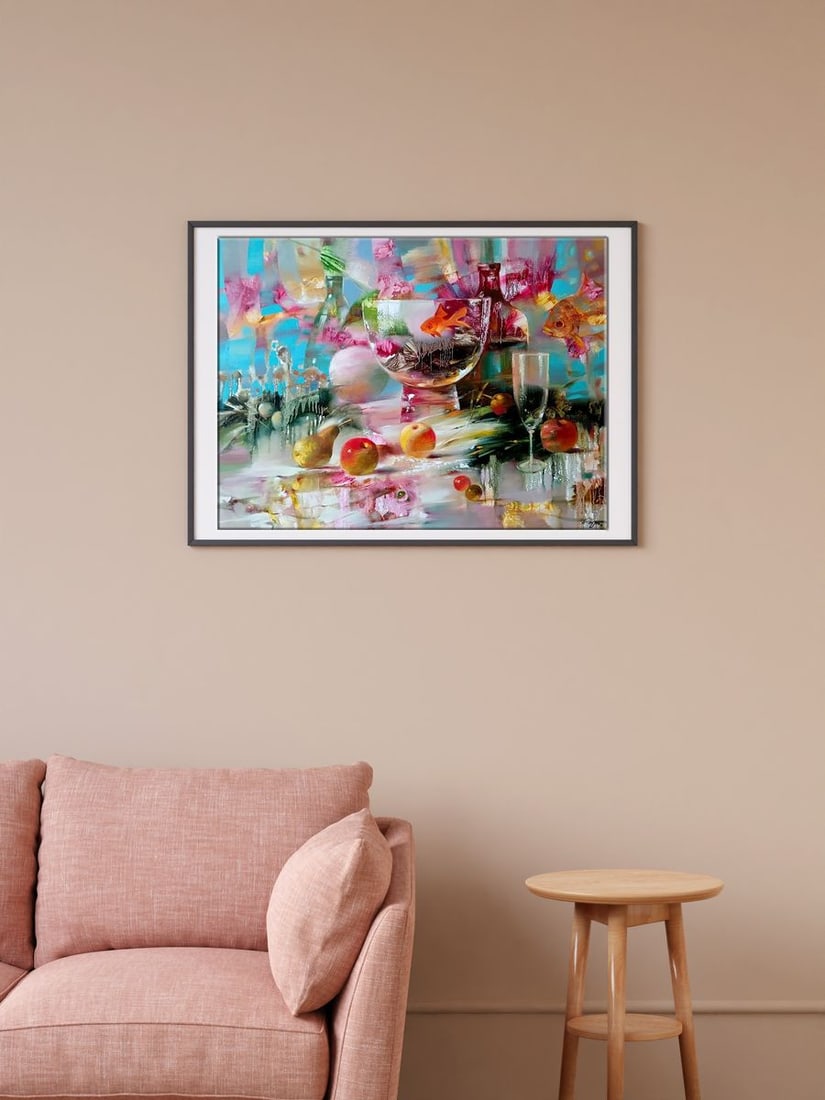 Abstract oil painting Gold fish Anatoly Tarabanov - 2