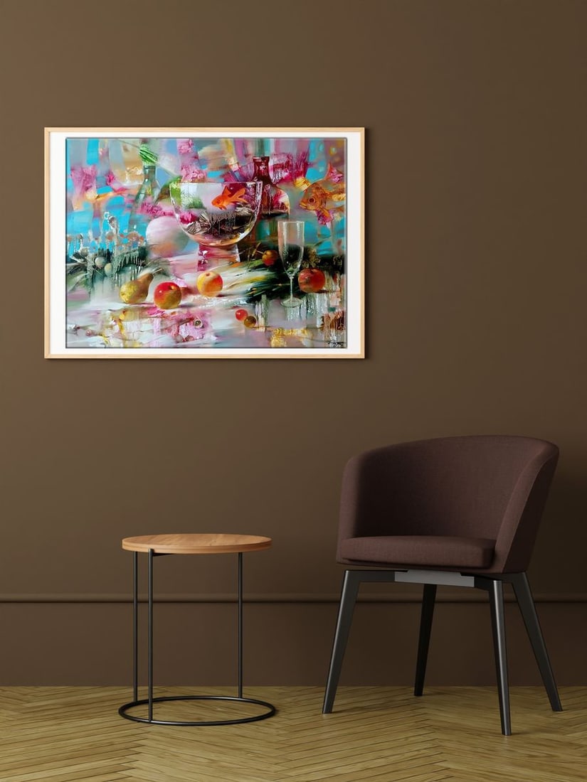 Abstract oil painting Gold fish Anatoly Tarabanov - 3