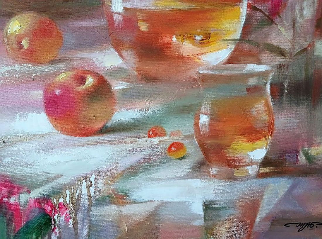Abstract oil painting Apple Spas Anatoly Tarabanov - 8